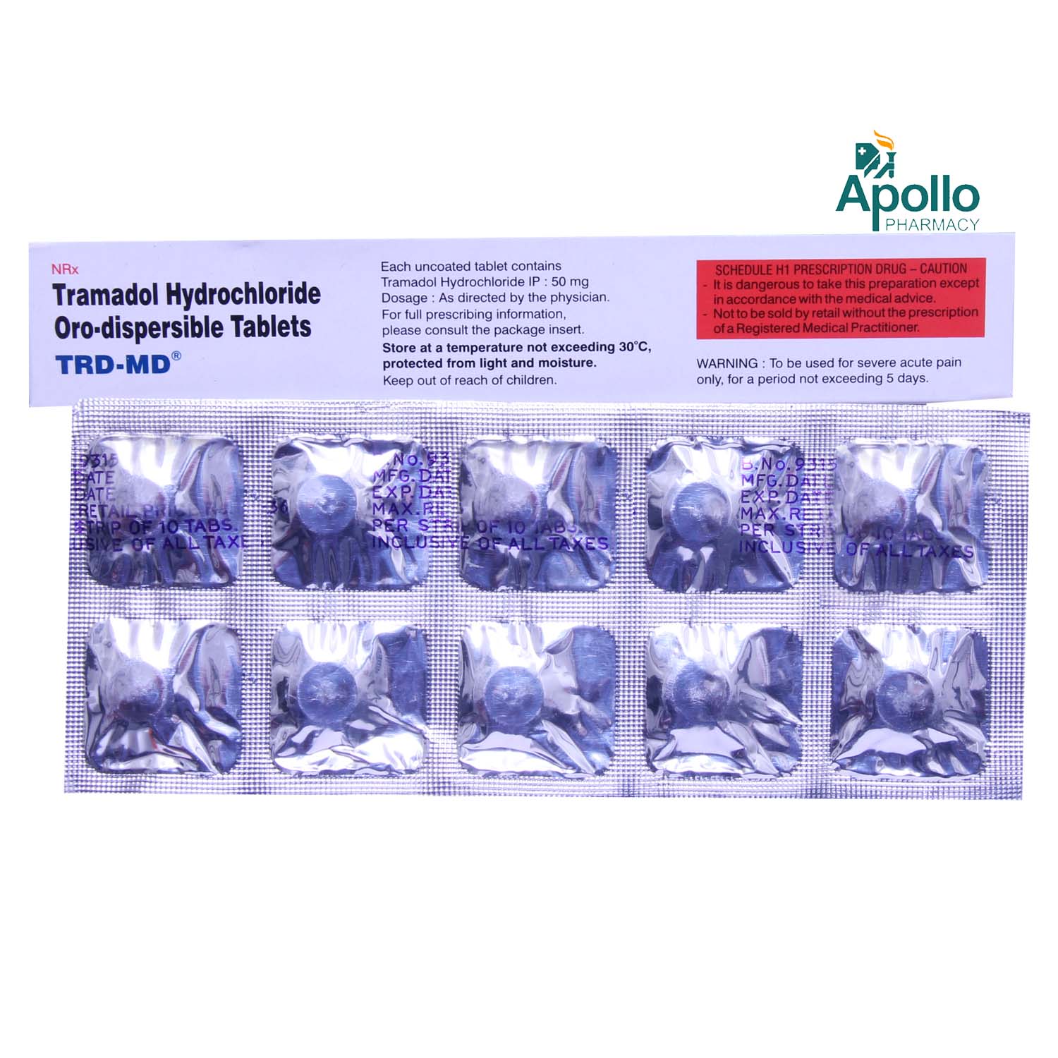 TRD MD TABLET, Pack of 10 TABLETS TRD MD TABLET, Pack of 10 TABLETS