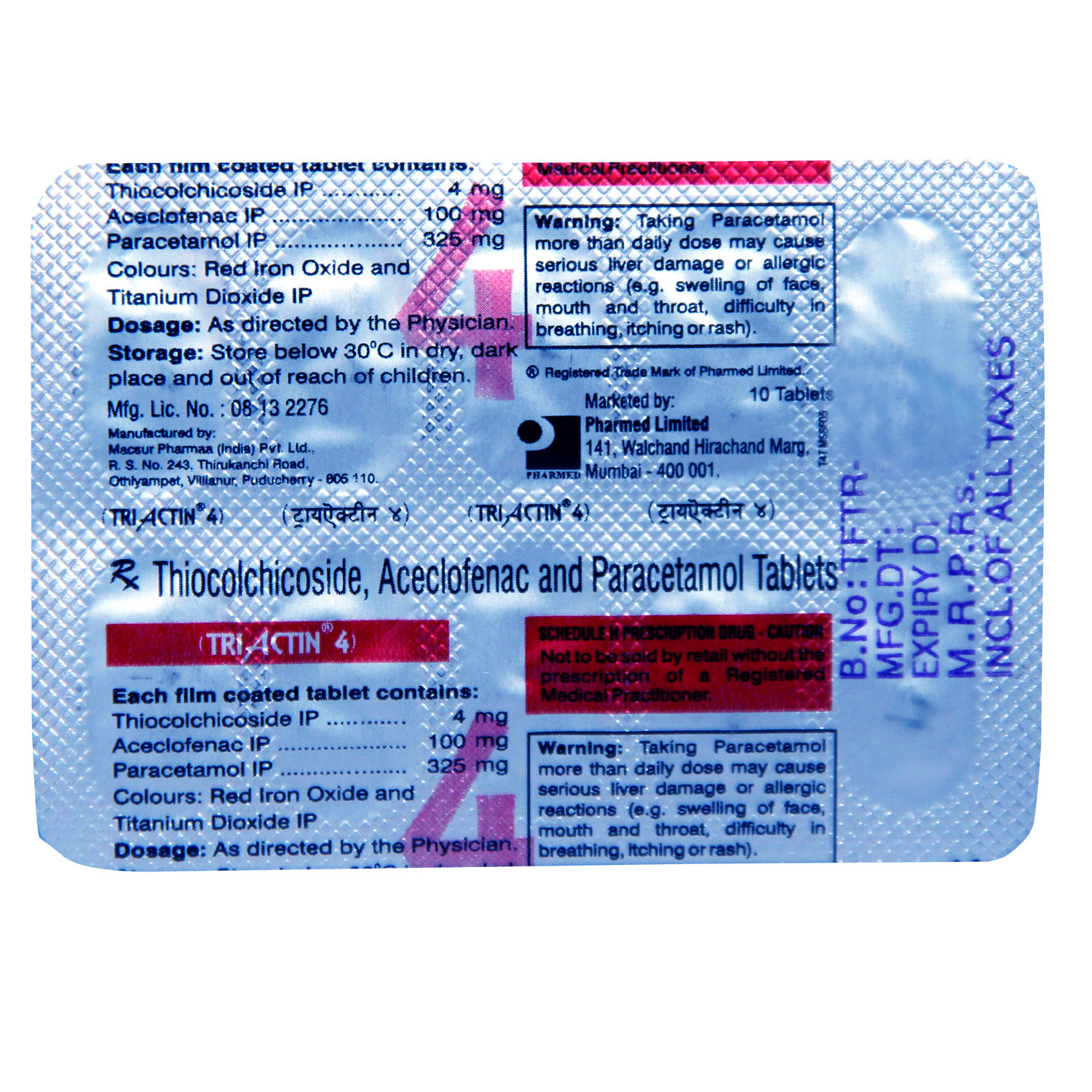 Triactin 4 Tablet 10's, Pack of 10 Triactin 4 Tablet 10's, Pack of 10