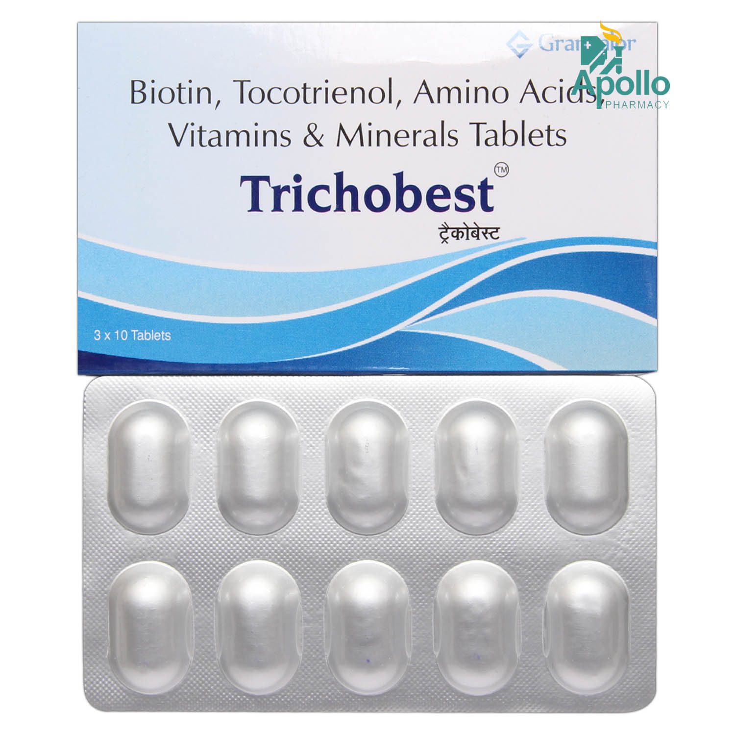 Trichobest Tablet 10's, Pack of 10 Trichobest Tablet 10's, Pack of 10