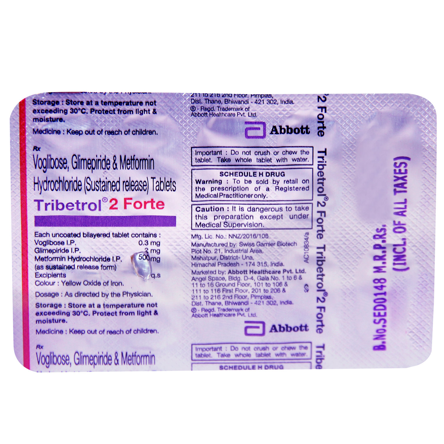 Tribetrol 2 Forte Tablet 10's, Pack of 10 TABLETS Tribetrol 2 Forte Tablet 10's, Pack of 10 TABLETS