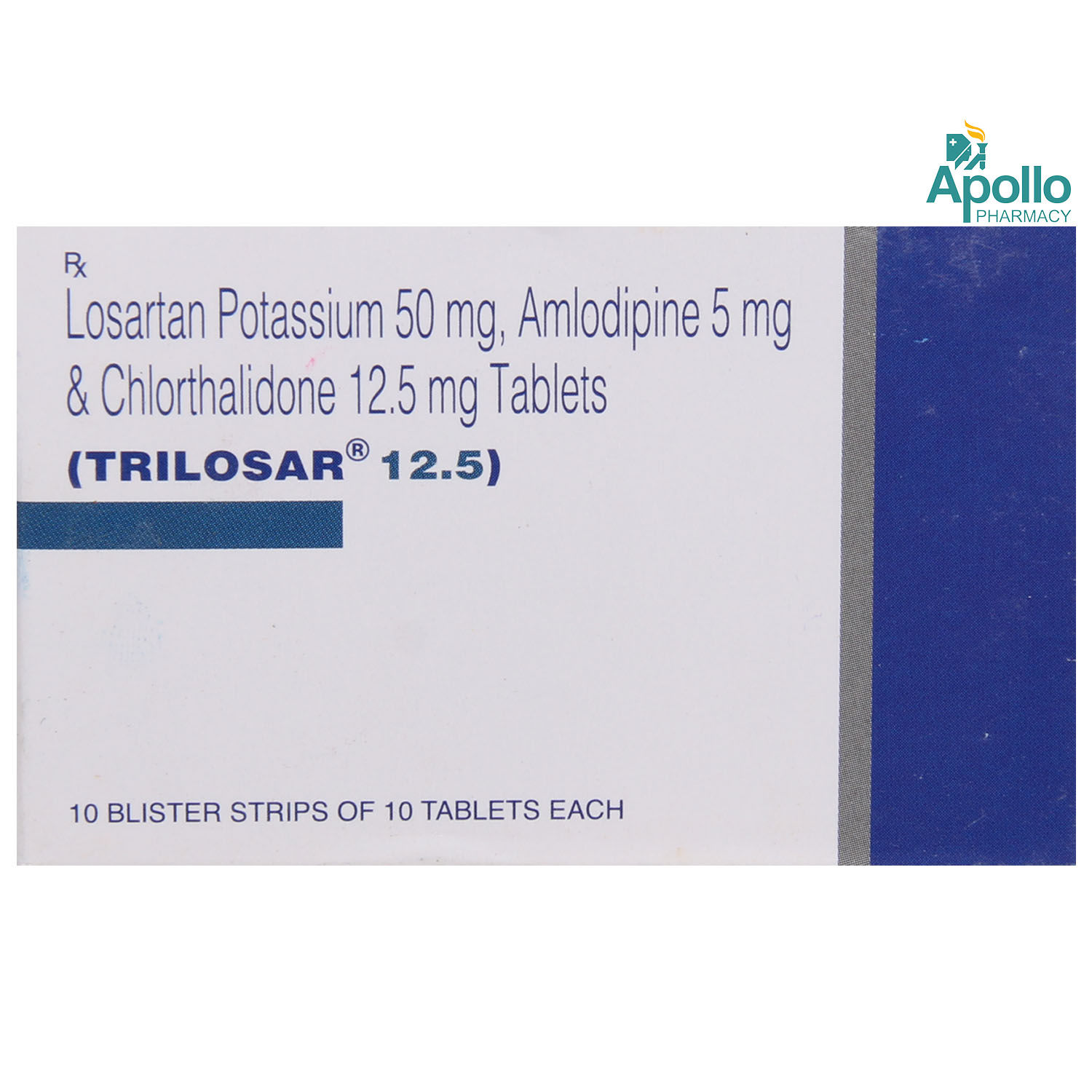 Buy TRILOSAR 12.5MG TABLET 10'S Online