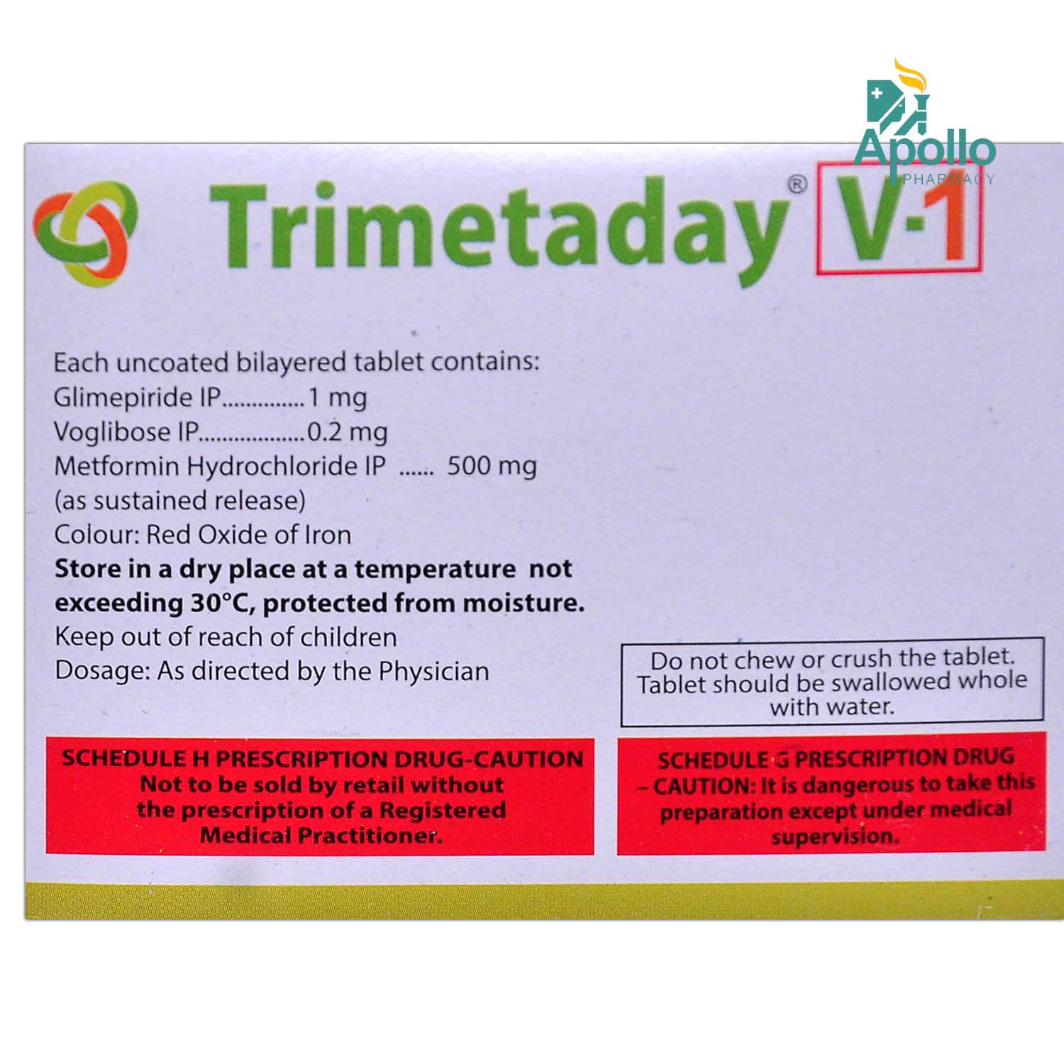 Trimetaday V-1 Tablet 10's, Pack of 10 TabletS Trimetaday V-1 Tablet 10's, Pack of 10 TabletS