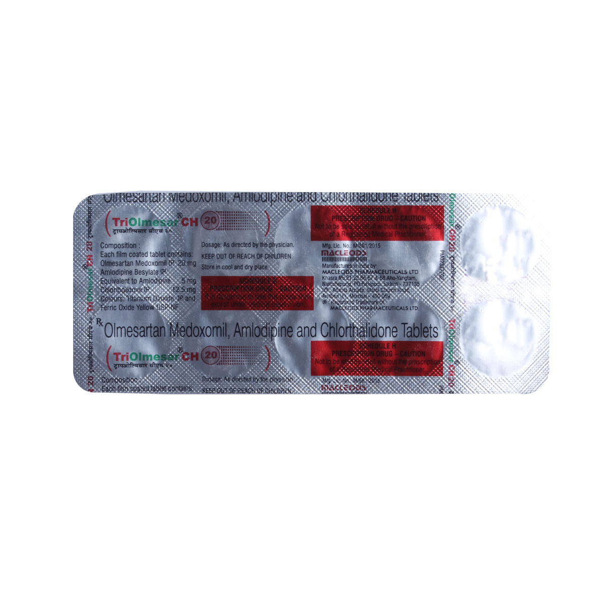 Buy Triolmesar CH 20 Tablet 10's Online