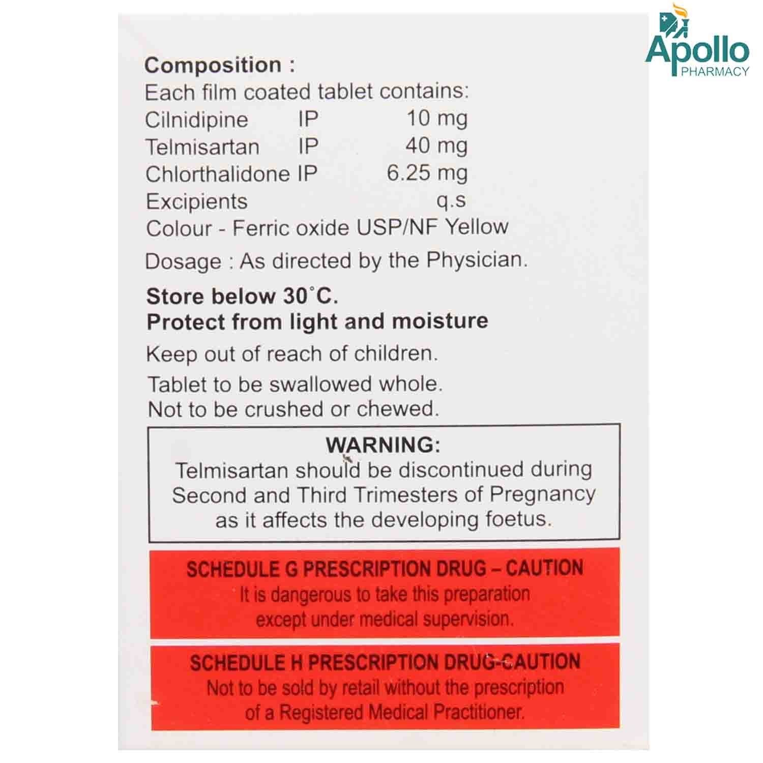 Tricinod 10 mg/6.25 mg Tablet 15's, Pack of 15 TABLETS Tricinod 10 mg/6.25 mg Tablet 15's, Pack of 15 TABLETS