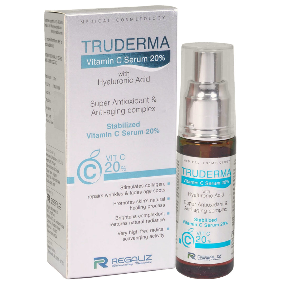 Truderma Stabilized Vitamin C 20% Serum 20 ml, Pack of 1 Truderma Stabilized Vitamin C 20% Serum 20 ml, Pack of 1