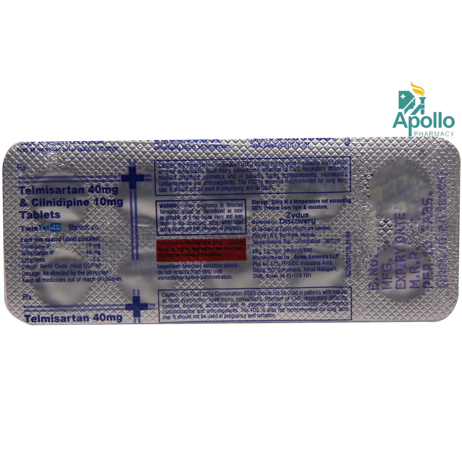 TwinTel 40 Tablet 10's, Pack of 10 TABLETS TwinTel 40 Tablet 10's, Pack of 10 TABLETS