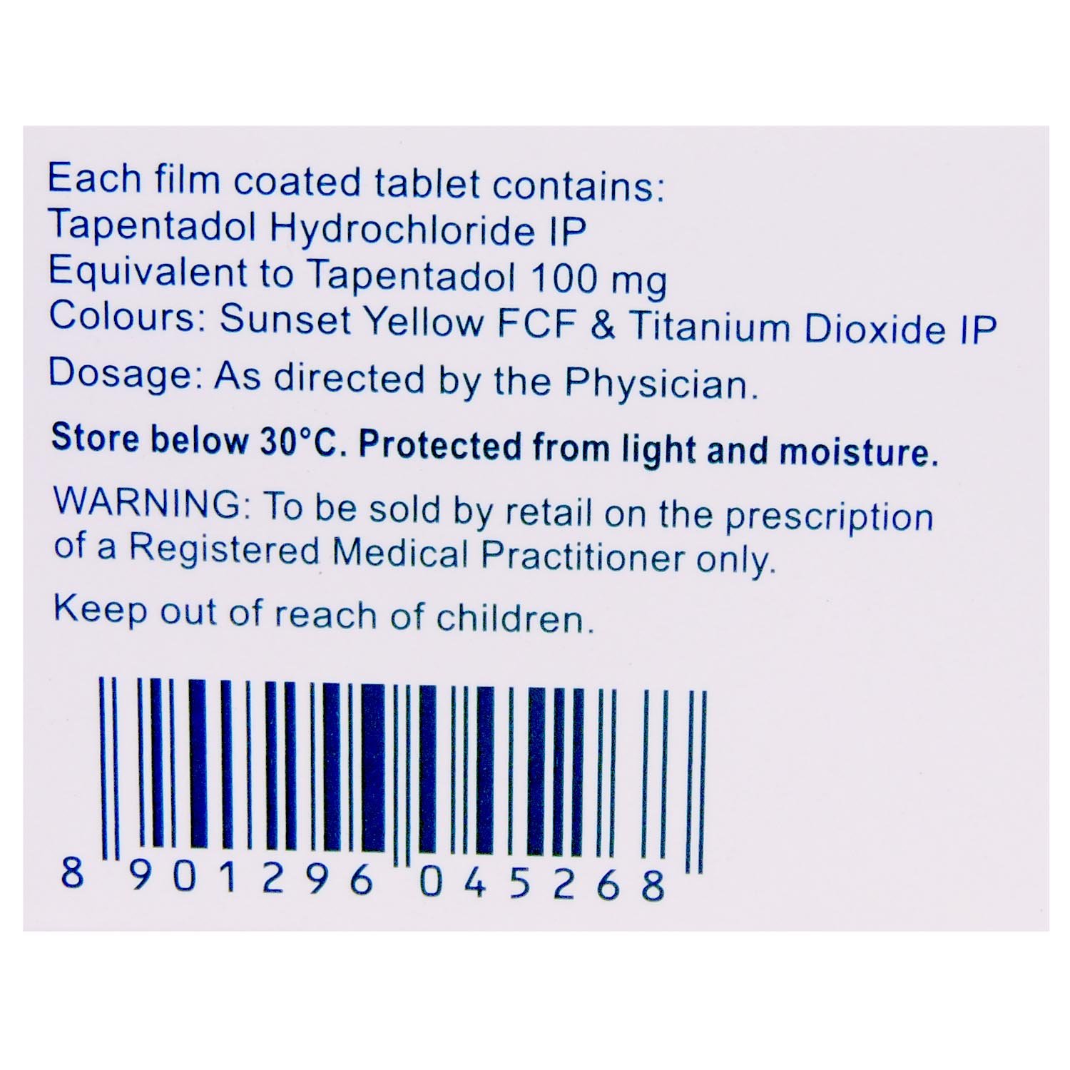 Tydol 100 Tablet 10's, Pack of 10 TABLETS Tydol 100 Tablet 10's, Pack of 10 TABLETS