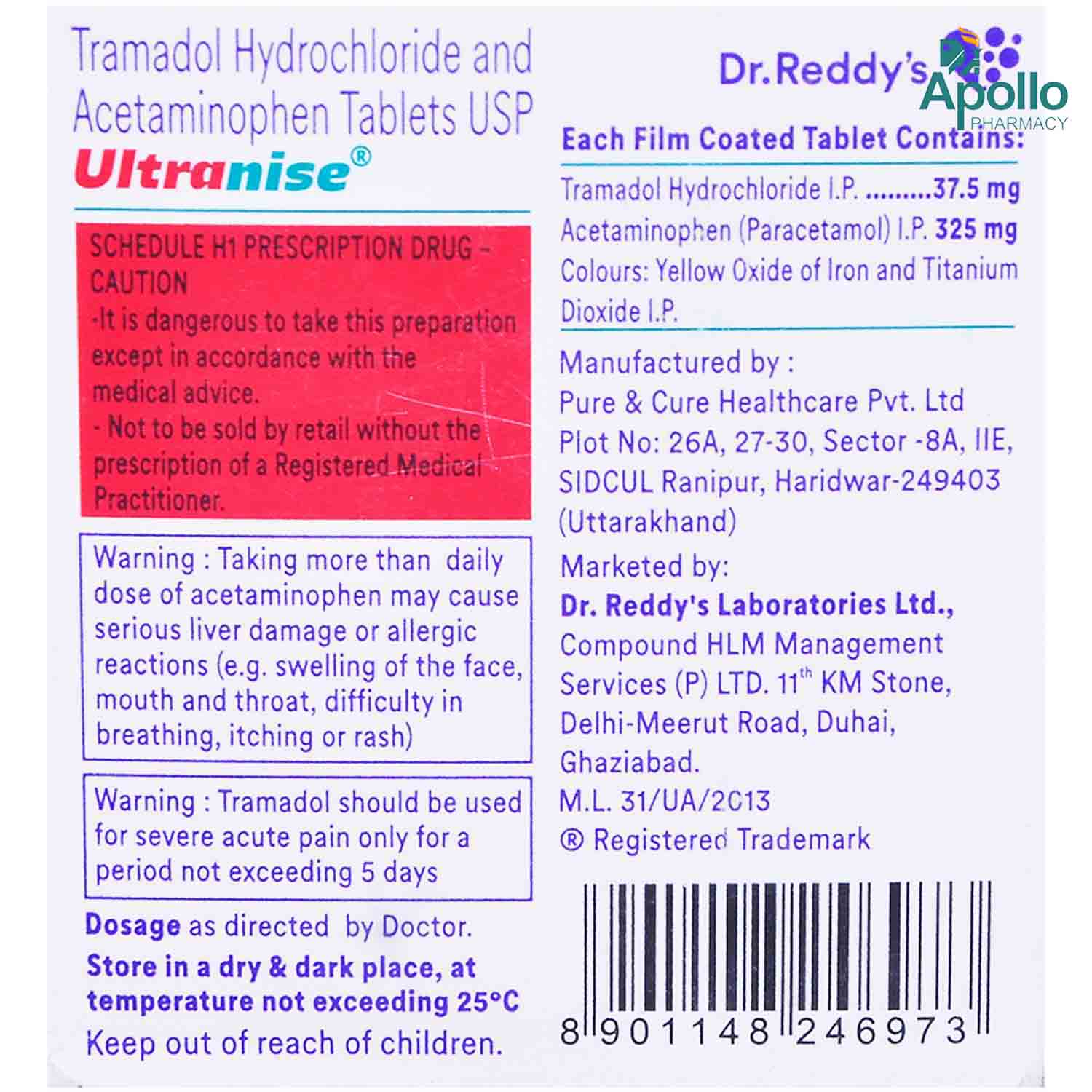 Ultranise Tablet 10's, Pack of 10 Ultranise Tablet 10's, Pack of 10