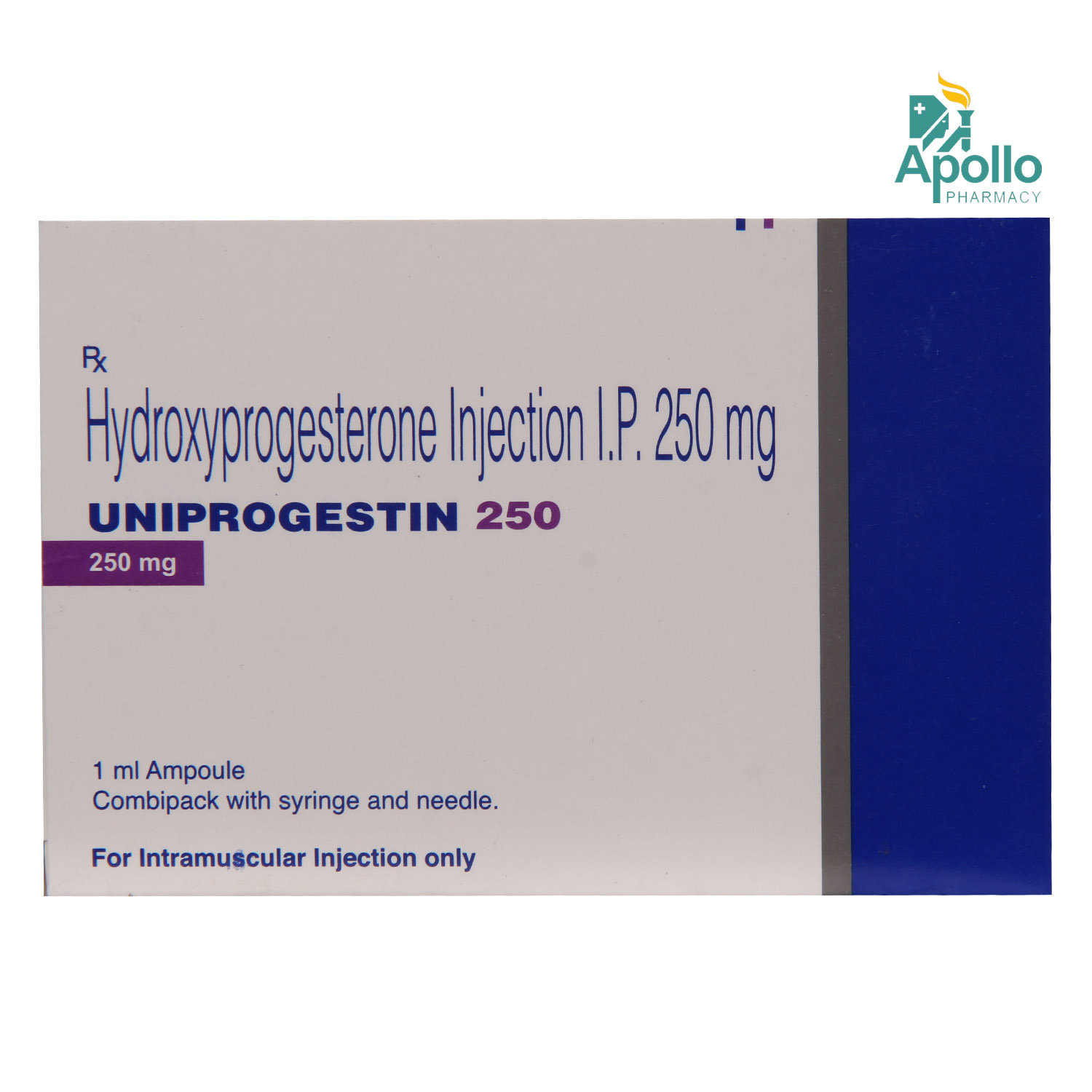Uniprogestin 250mg Injection 1ml, Pack of 1 Injection Uniprogestin 250mg Injection 1ml, Pack of 1 Injection