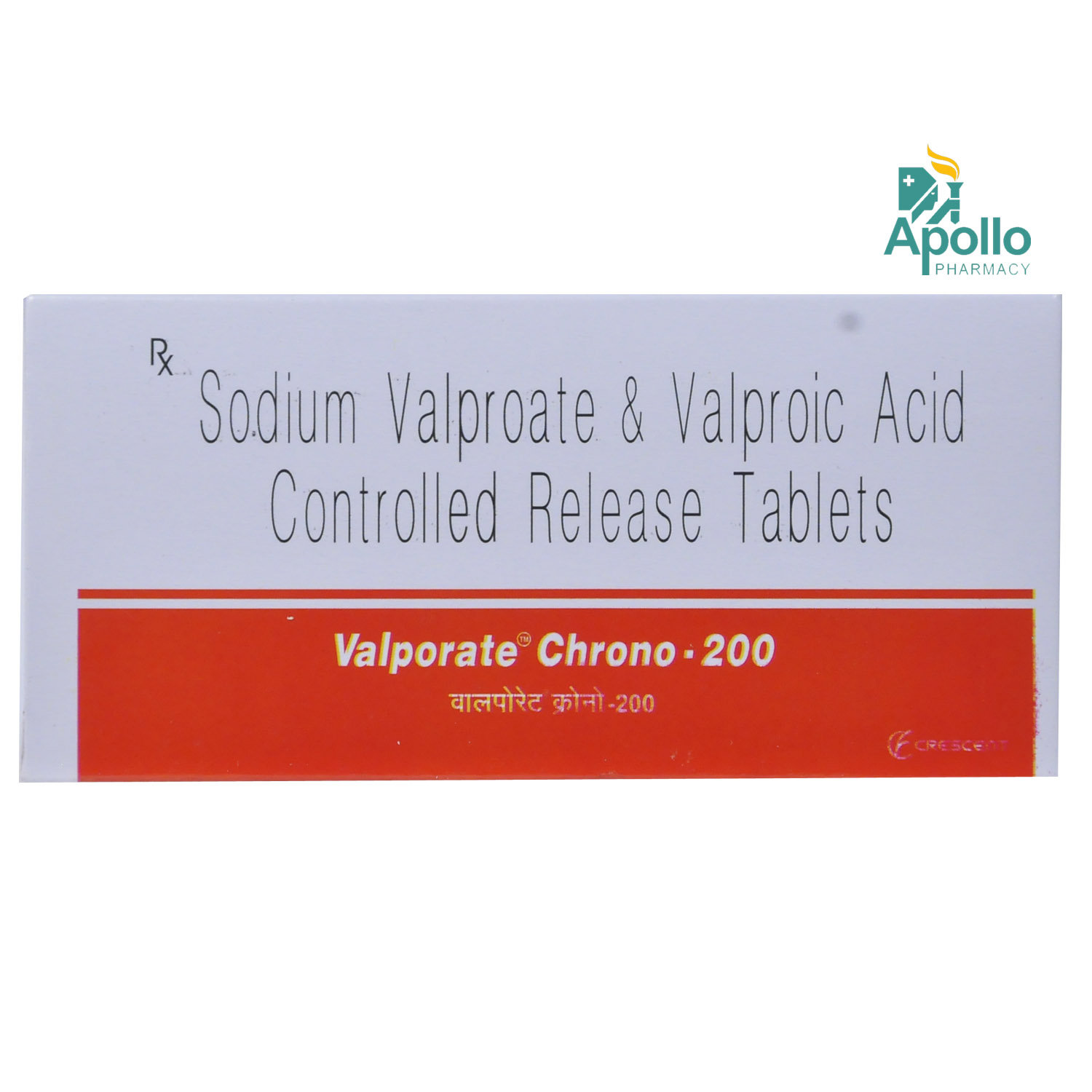 Valporate Chrono 200 Tablet 10's, Pack of 10 TABLETS Valporate Chrono 200 Tablet 10's, Pack of 10 TABLETS