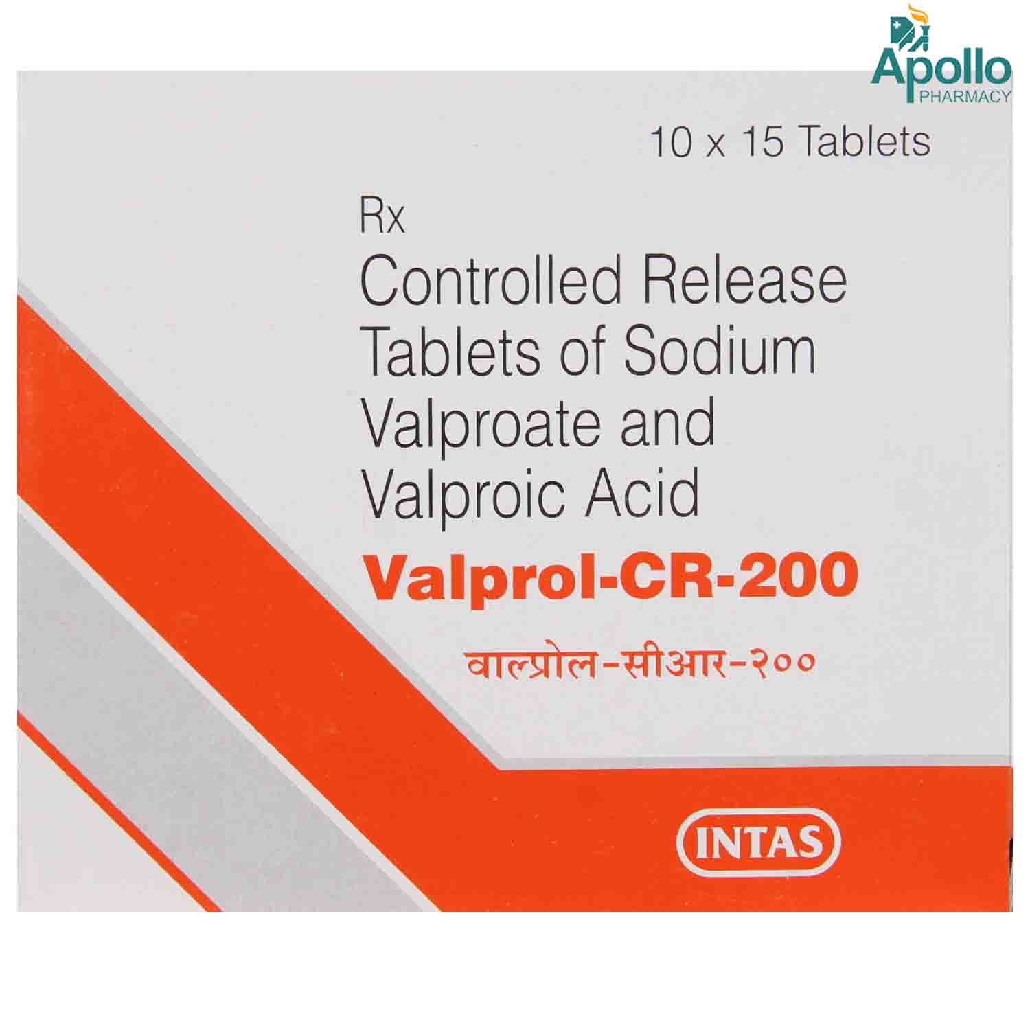 Valprol CR EC 200 mg Tablet 10's, Pack of 10 TABLETS Valprol CR EC 200 mg Tablet 10's, Pack of 10 TABLETS