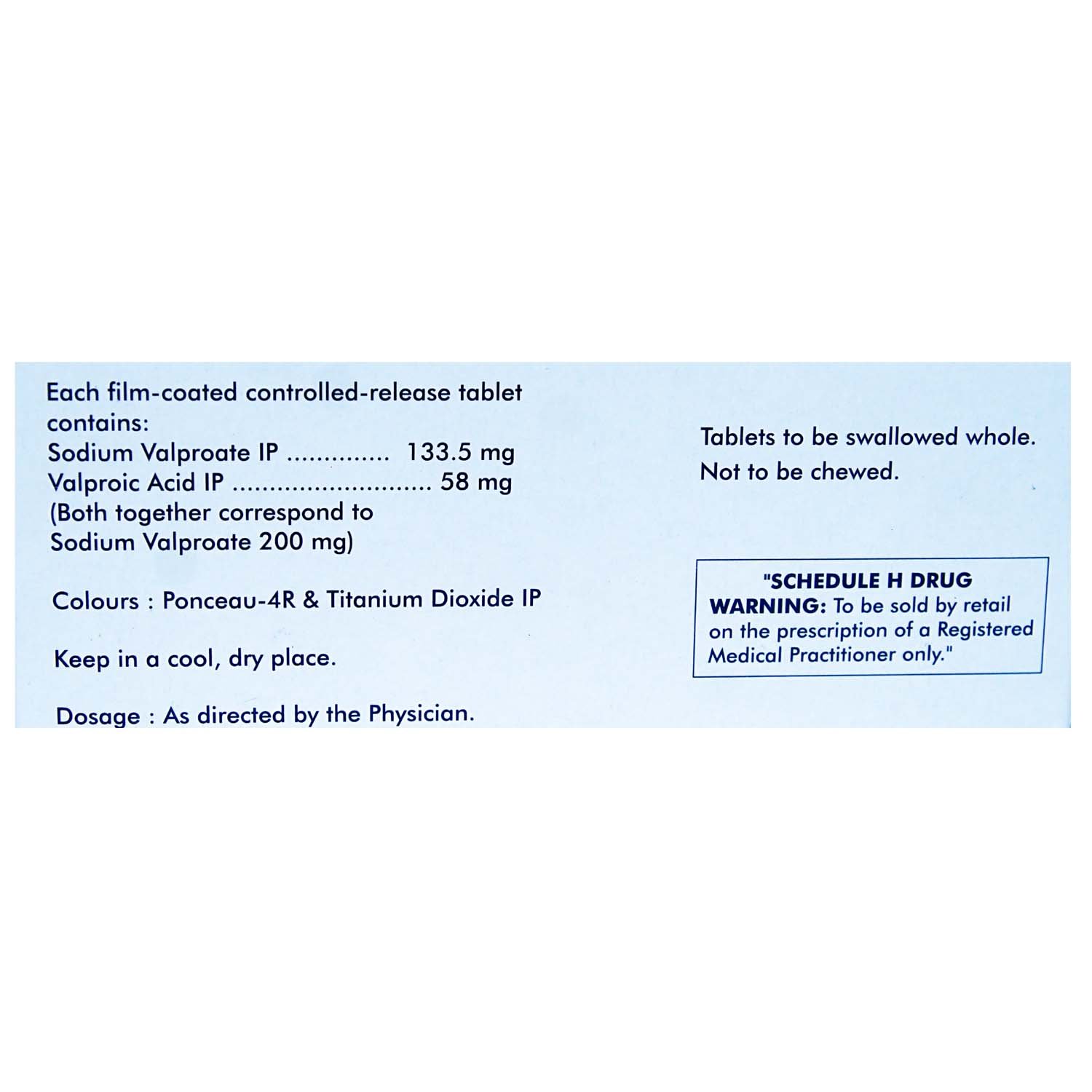 Valprid-CR 200 Tablet 10's, Pack of 10 TABLETS Valprid-CR 200 Tablet 10's, Pack of 10 TABLETS