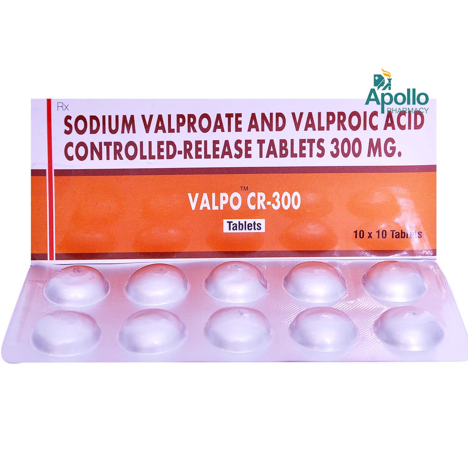 VALPO CR 300MG TABLET, Pack of 10 TABLETS VALPO CR 300MG TABLET, Pack of 10 TABLETS