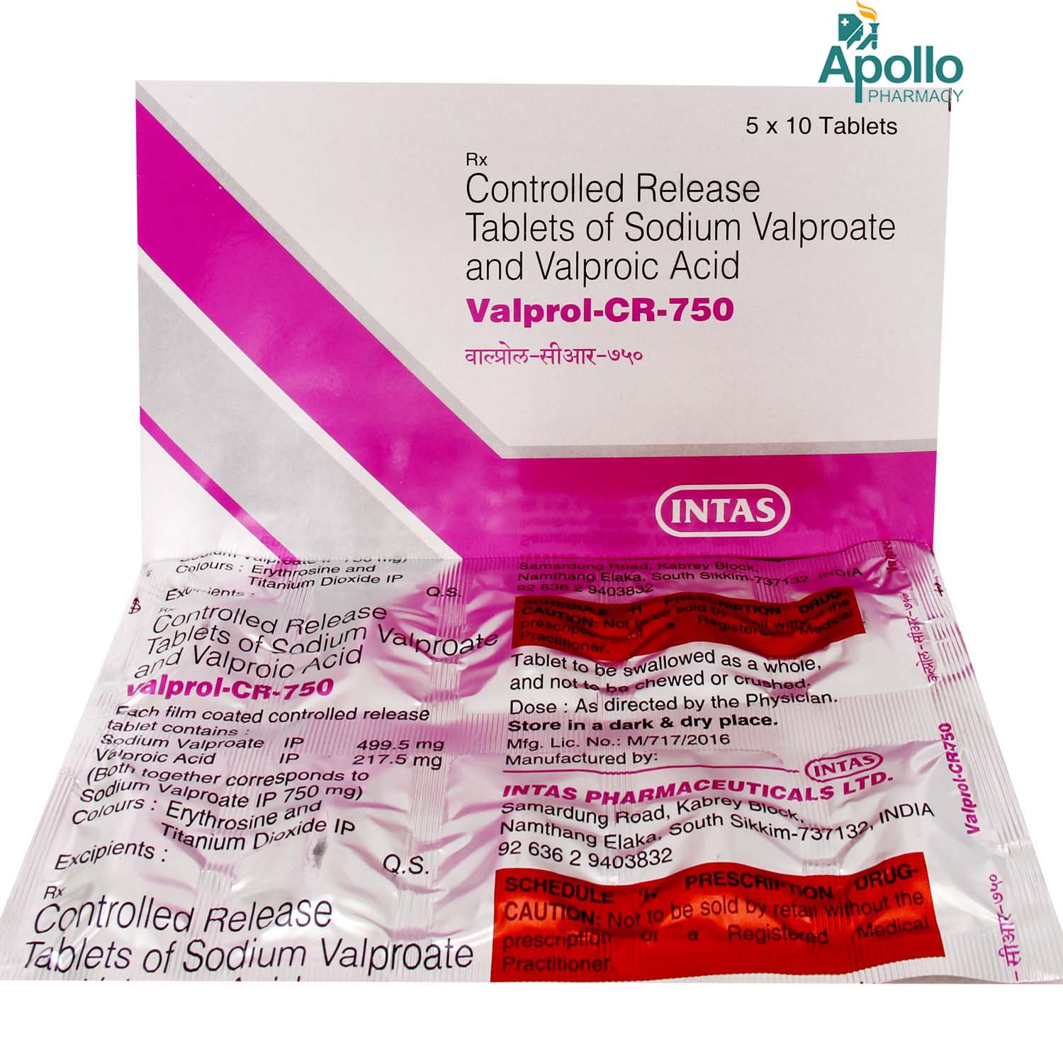 Valprol CR 750 Tablet 10's, Pack of 10 TABLETS Valprol CR 750 Tablet 10's, Pack of 10 TABLETS