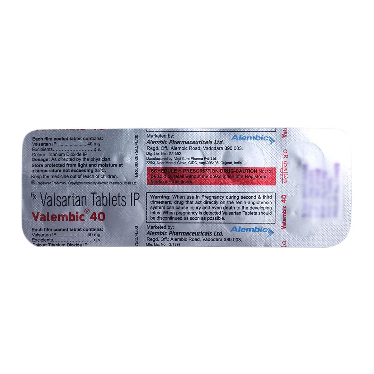 Buy Valembic 40 Tablet 10's Online