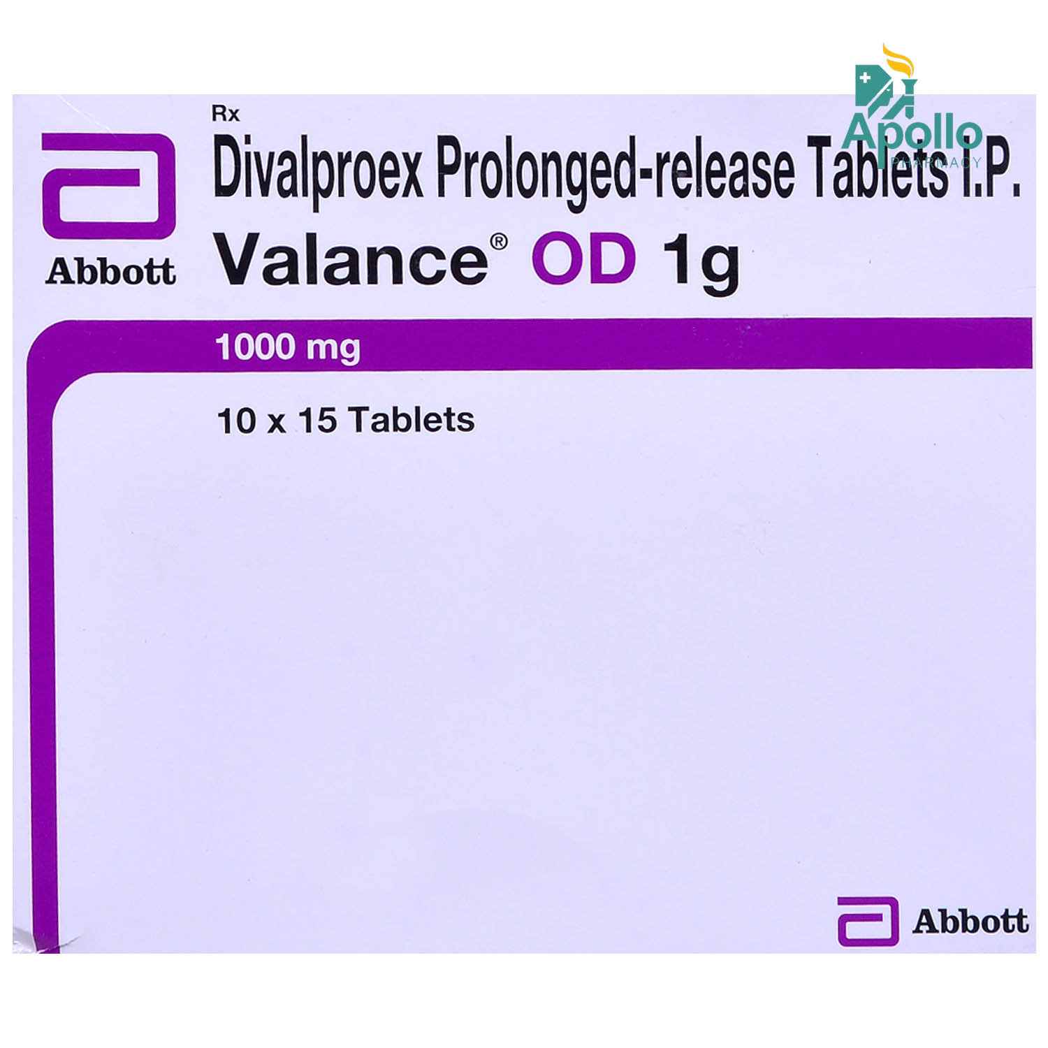 Valance OD 1000 mg Tablet 15's, Pack of 15 TABLETS Valance OD 1000 mg Tablet 15's, Pack of 15 TABLETS