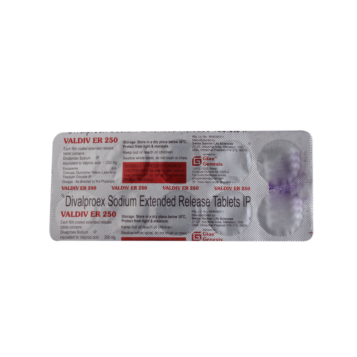 Valdiv Er 250mg Tablet 10's, Pack of 10 TabletS Valdiv Er 250mg Tablet 10's, Pack of 10 TabletS