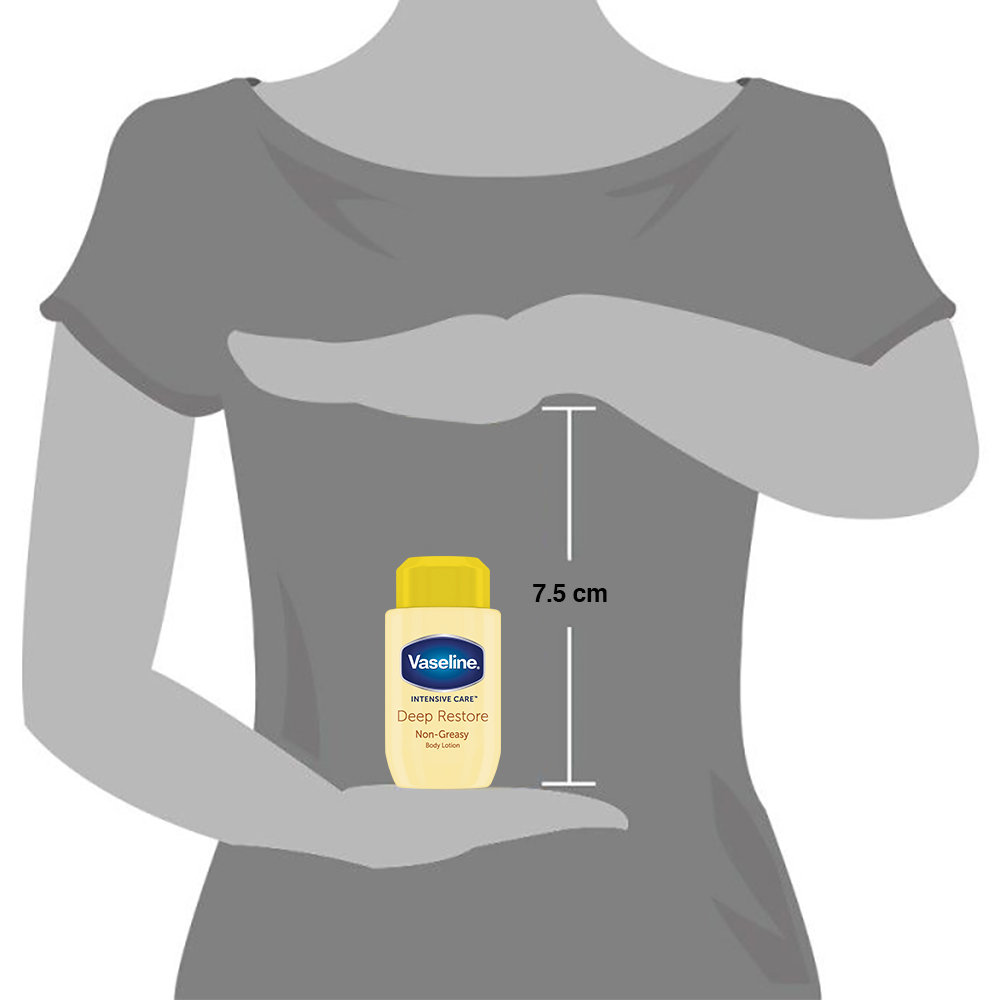 Vaseline Intensive Care Deep Restore Body Lotion 20 ml | Long Lasting Moisturization | For Dry Skin | Non Greasy Formula, Pack of 1 Vaseline Intensive Care Deep Restore Body Lotion 20 ml | Long Lasting Moisturization | For Dry Skin | Non Greasy Formula, Pack of 1