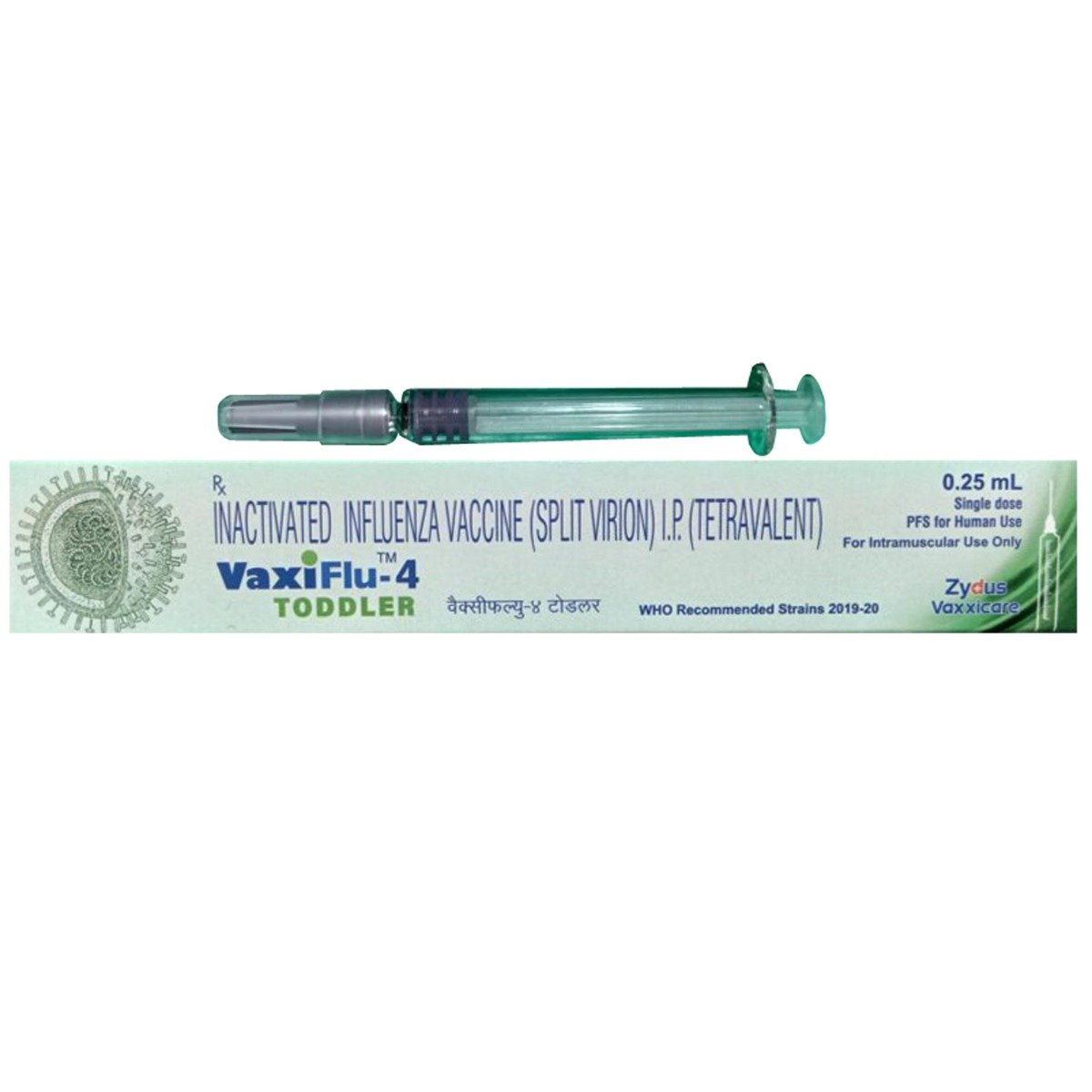 VaxiFlu-4 Toddler Vaccine 0.25 ml, Pack of 1 INJECTION VaxiFlu-4 Toddler Vaccine 0.25 ml, Pack of 1 INJECTION