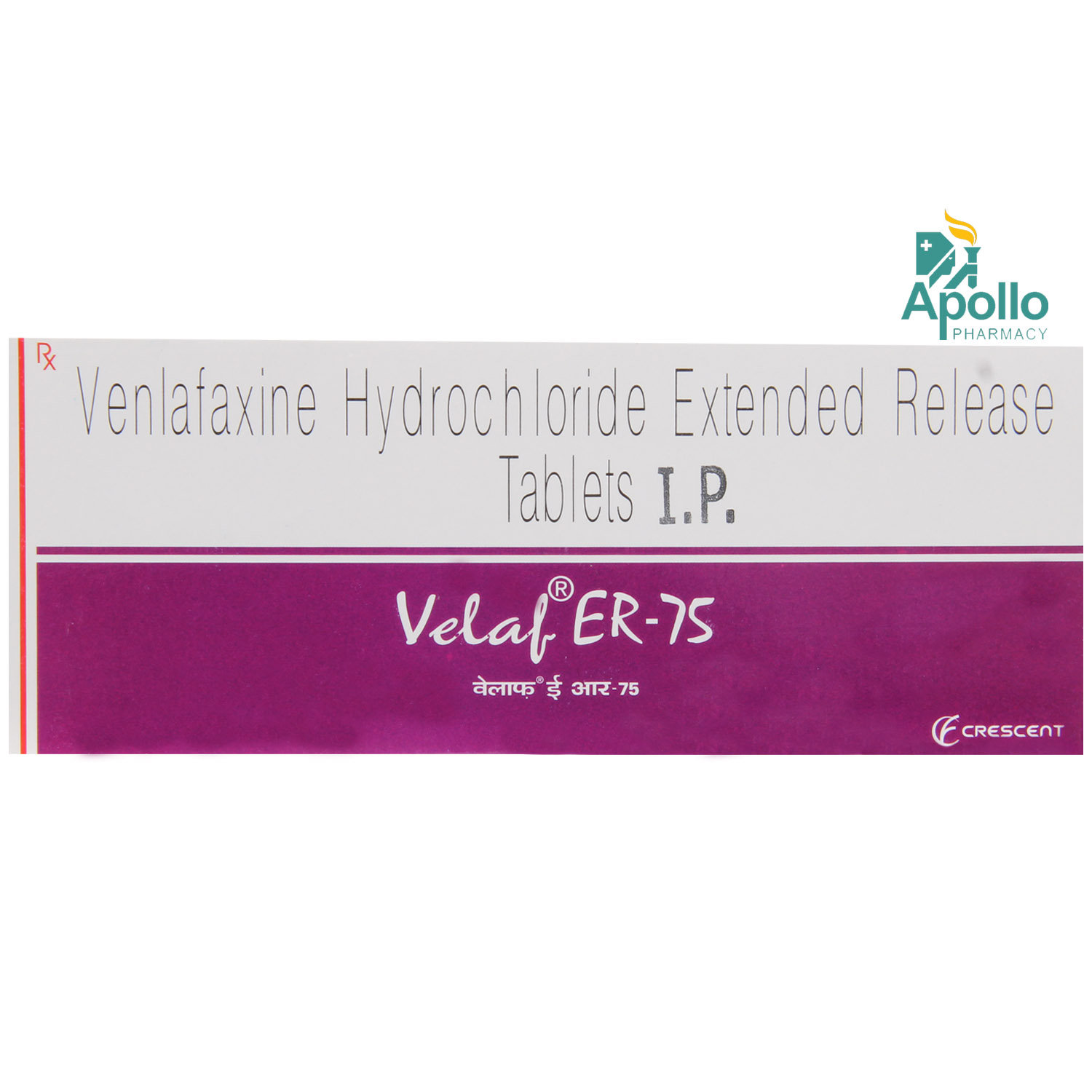 VELAF ER 75MG TABLET, Pack of 10 TABLETS VELAF ER 75MG TABLET, Pack of 10 TABLETS