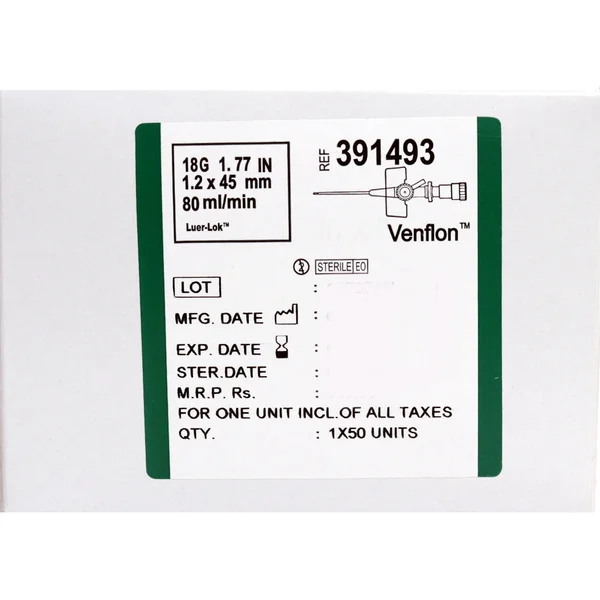 BD Venflon IV Cannula 18G, Pack of 1