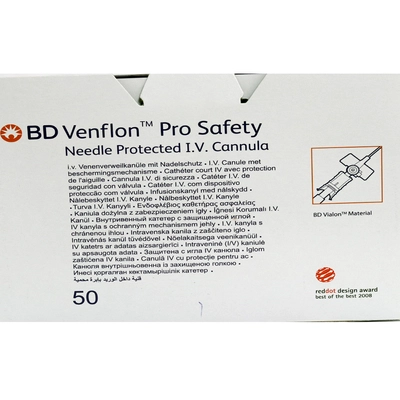 Venflon Pro Safety Cannula 20G, Pack of 1