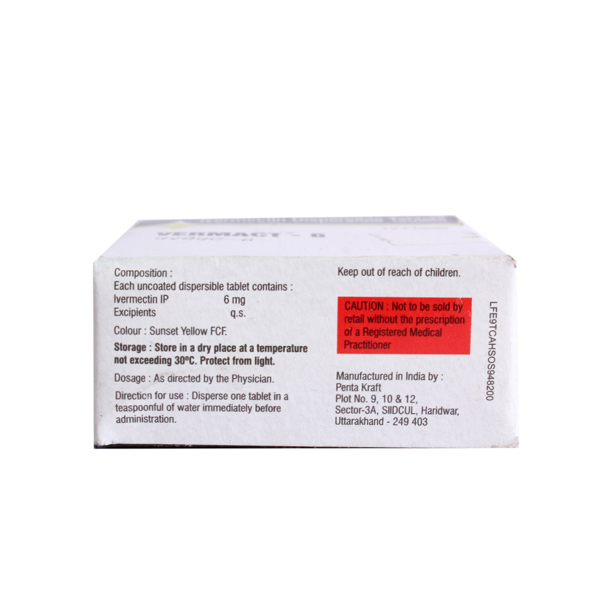 Vermact-6 Tablet 4's, Pack of 4 TabletS Vermact-6 Tablet 4's, Pack of 4 TabletS