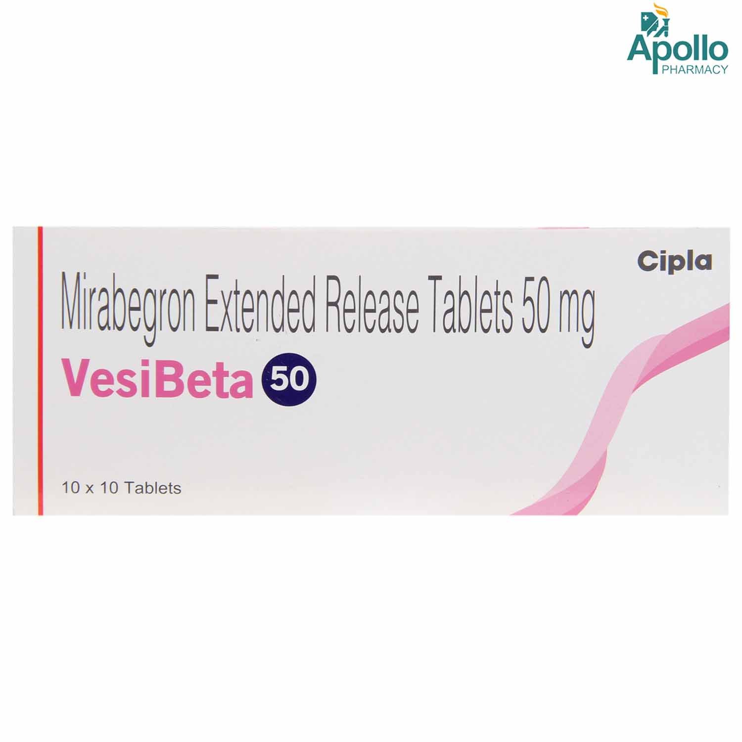 Vesibeta 50 ER Tablet 10's, Pack of 10 TABLET ERS Vesibeta 50 ER Tablet 10's, Pack of 10 TABLET ERS