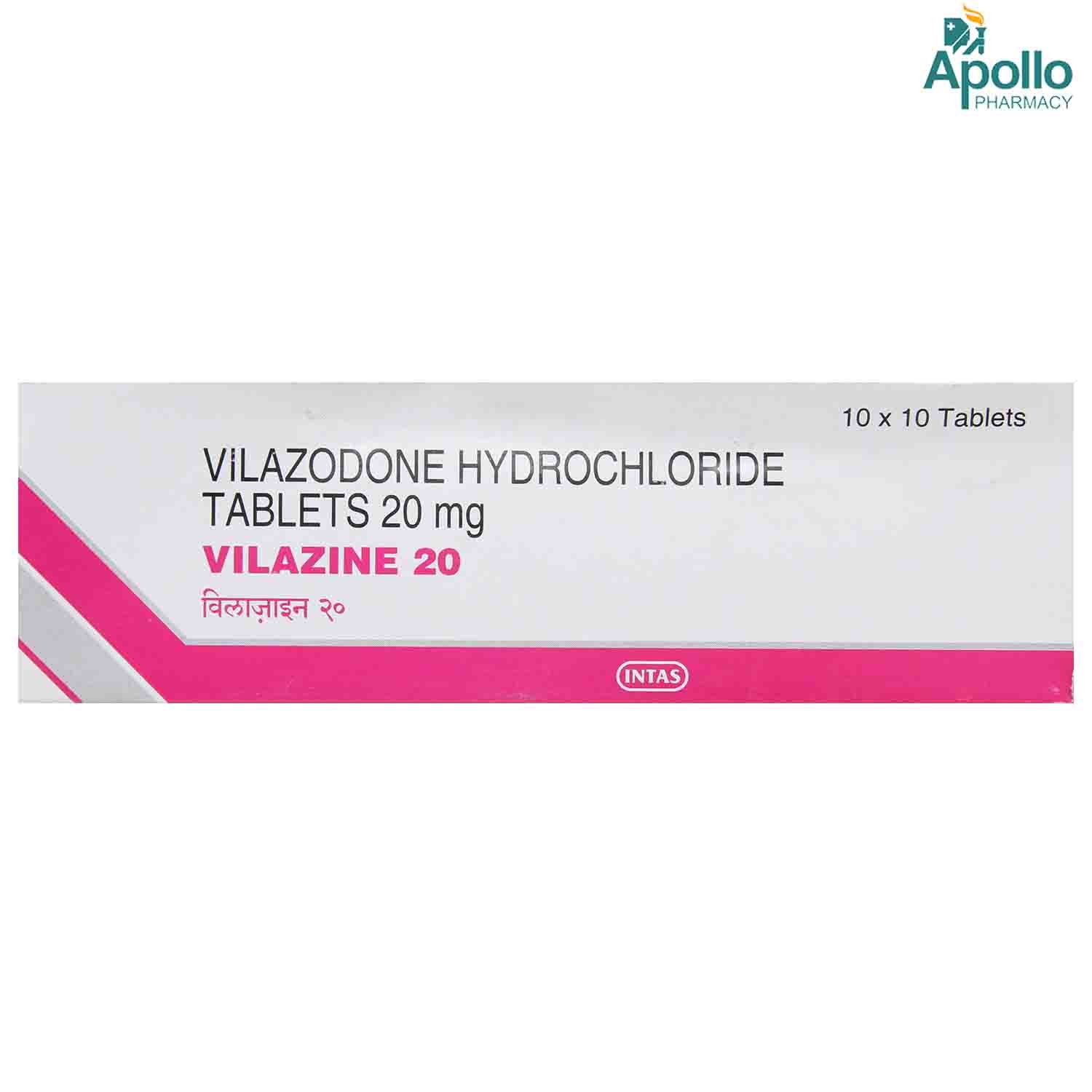 Vilazine 20 Tablet 10's, Pack of 10 TABLETS Vilazine 20 Tablet 10's, Pack of 10 TABLETS