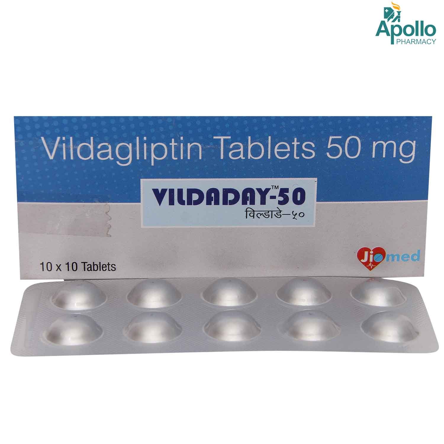 Vildaday-50 Tablet 10's, Pack of 10 TABLETS Vildaday-50 Tablet 10's, Pack of 10 TABLETS