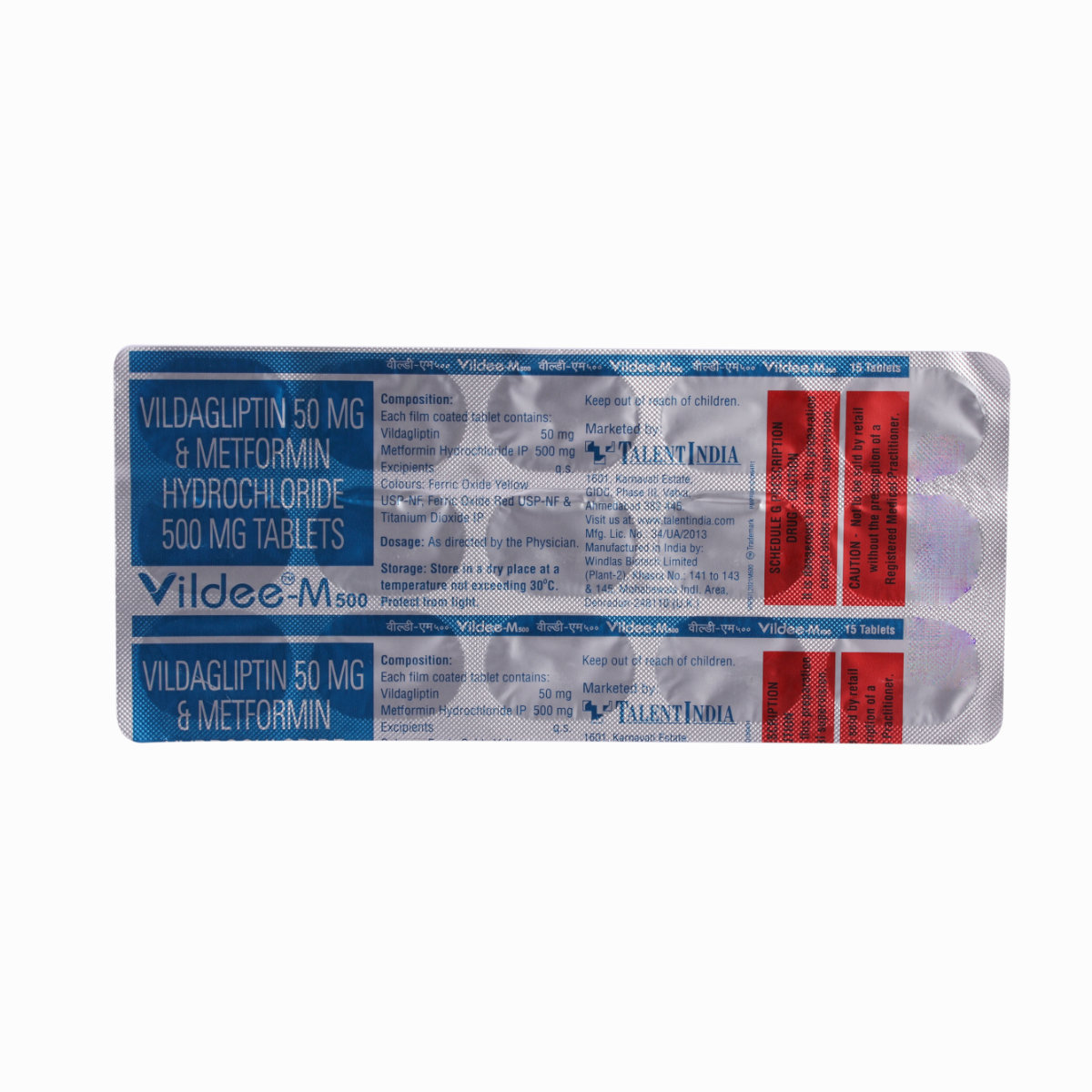 Vildee-M 500 Tablet 15's, Pack of 15 TabletS Vildee-M 500 Tablet 15's, Pack of 15 TabletS