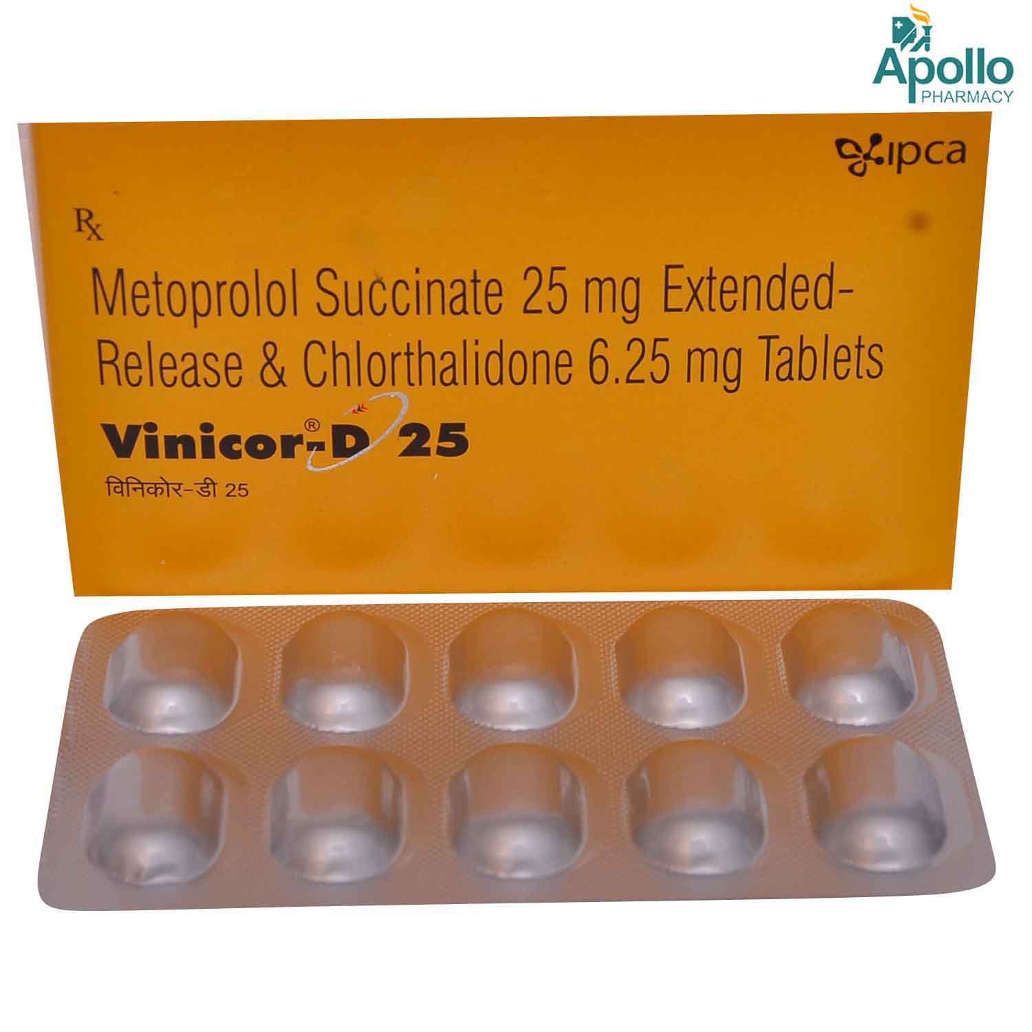 VINICOR D 25MG TABLET, Pack of 10 TABLETS VINICOR D 25MG TABLET, Pack of 10 TABLETS