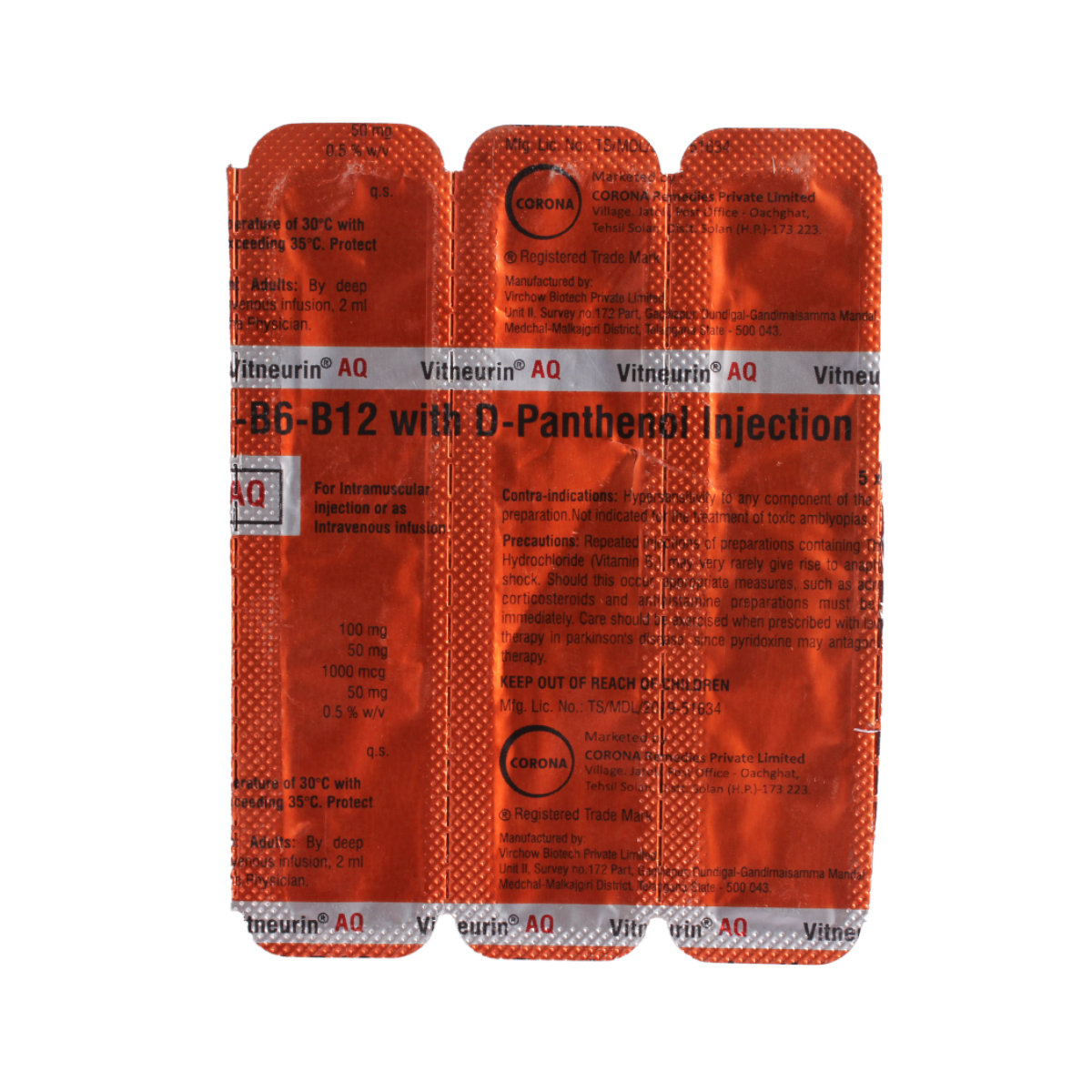 Vitneurin AQ Injection 2 ml, Pack of 1 Injection Vitneurin AQ Injection 2 ml, Pack of 1 Injection