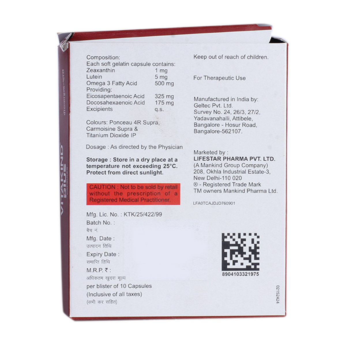 Vitakind Plus Softgel Capsule 10's, Pack of 10 Vitakind Plus Softgel Capsule 10's, Pack of 10