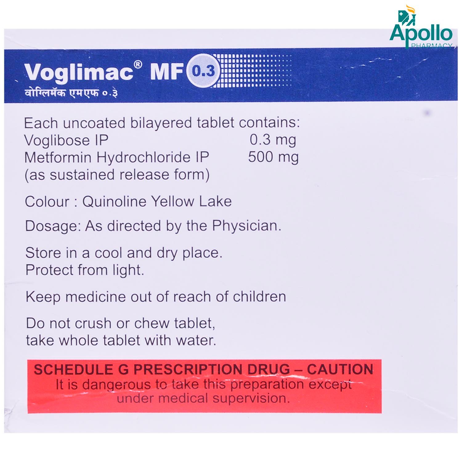 Voglimac MF 0.3 Tablet 10's, Pack of 10 Voglimac MF 0.3 Tablet 10's, Pack of 10