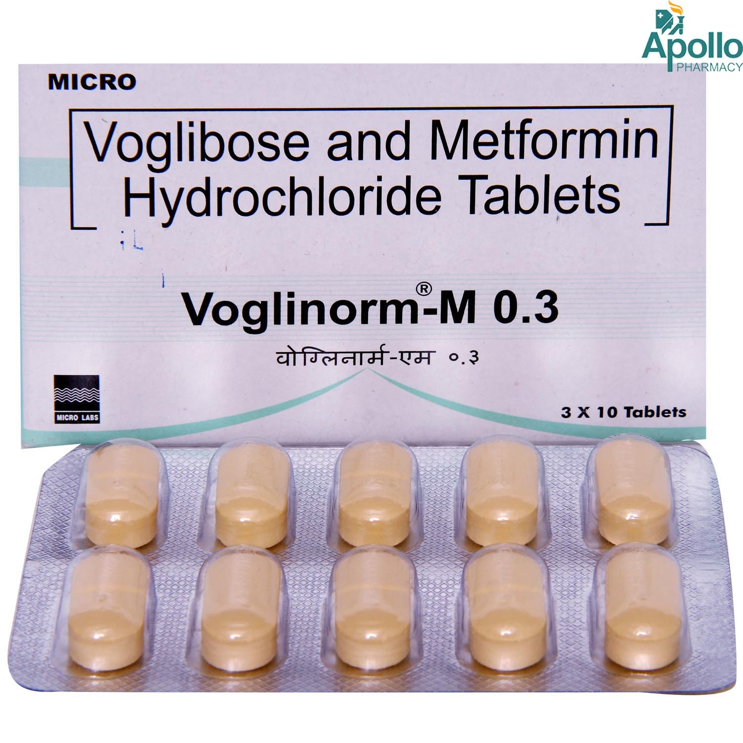 Voglinorm M 0.3 Tablet 10's, Pack of 10 Voglinorm M 0.3 Tablet 10's, Pack of 10