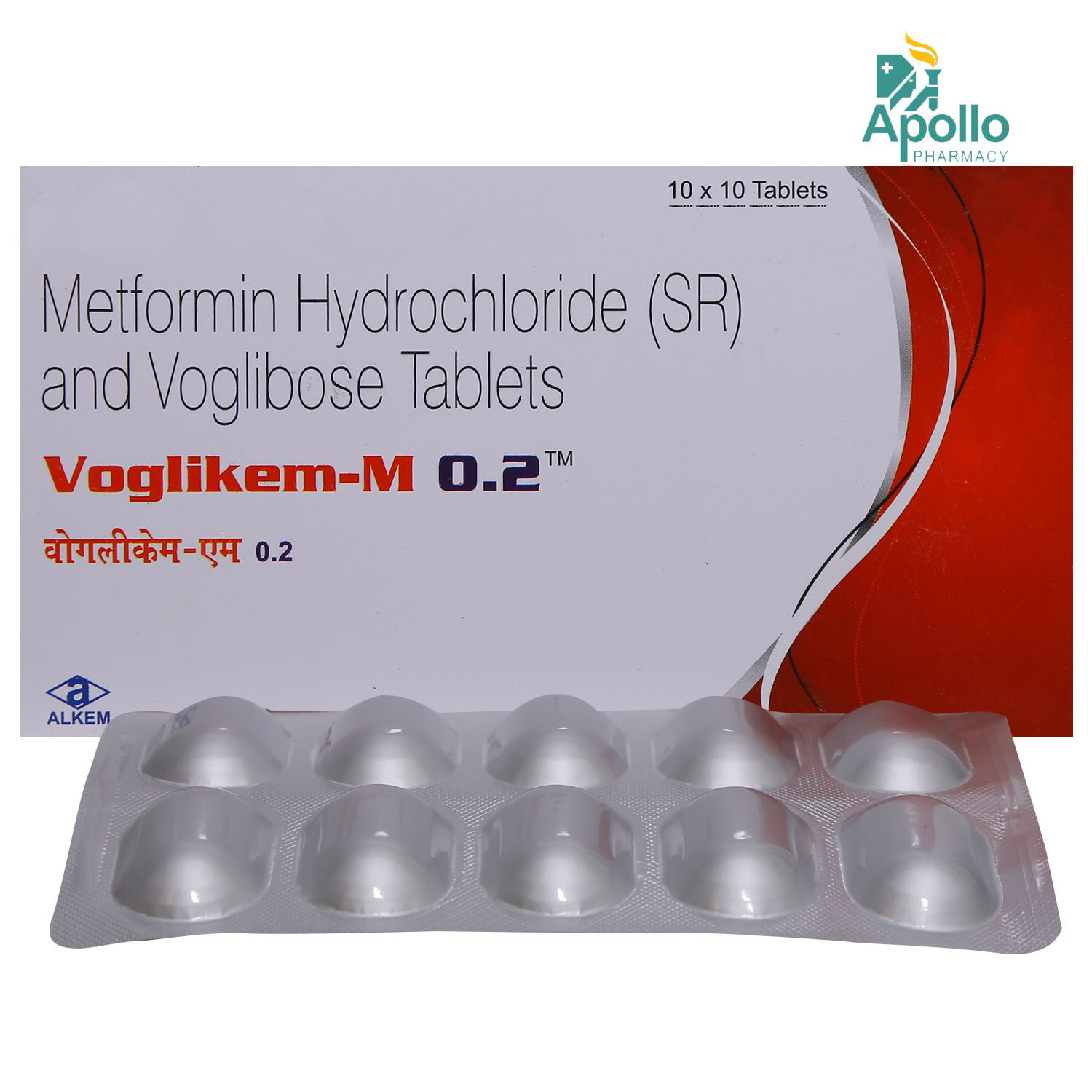 Voglikem-M 0.2 Tablet 10's, Pack of 10 Voglikem-M 0.2 Tablet 10's, Pack of 10