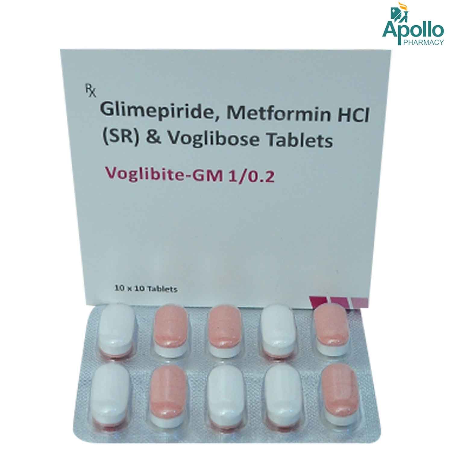 Voglibite-GM 1/0.2 Tablet 10's, Pack of 10 TABLETS Voglibite-GM 1/0.2 Tablet 10's, Pack of 10 TABLETS