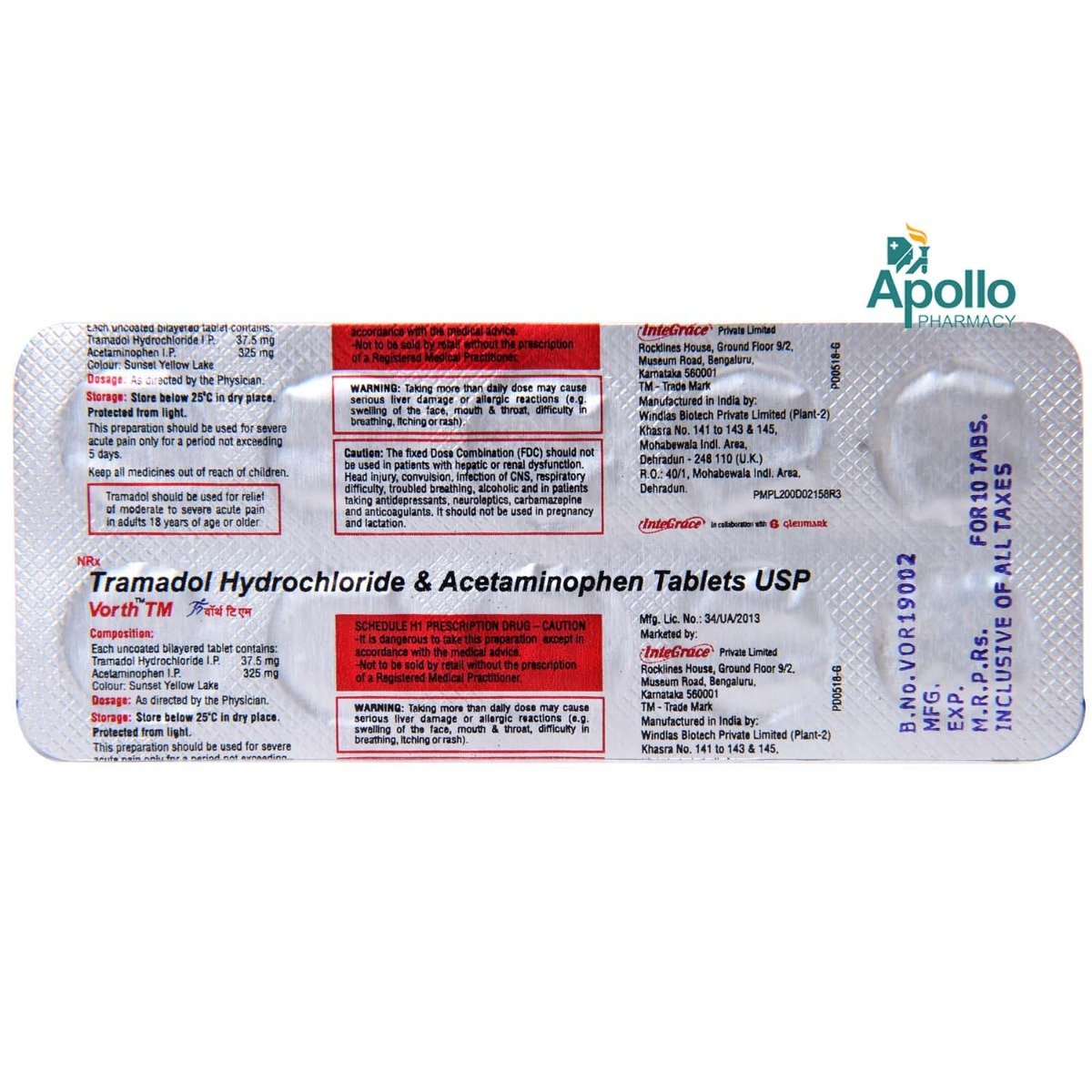 Vorth TM Tablet 10's, Pack of 10 Vorth TM Tablet 10's, Pack of 10