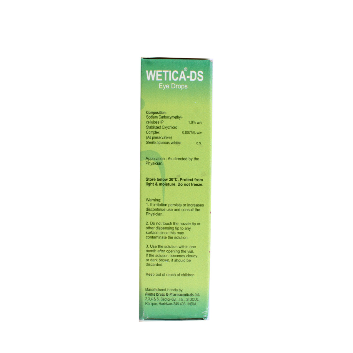 Wetica-DS Eye Drops 10 ml, Pack of 1 Drops Wetica-DS Eye Drops 10 ml, Pack of 1 Drops