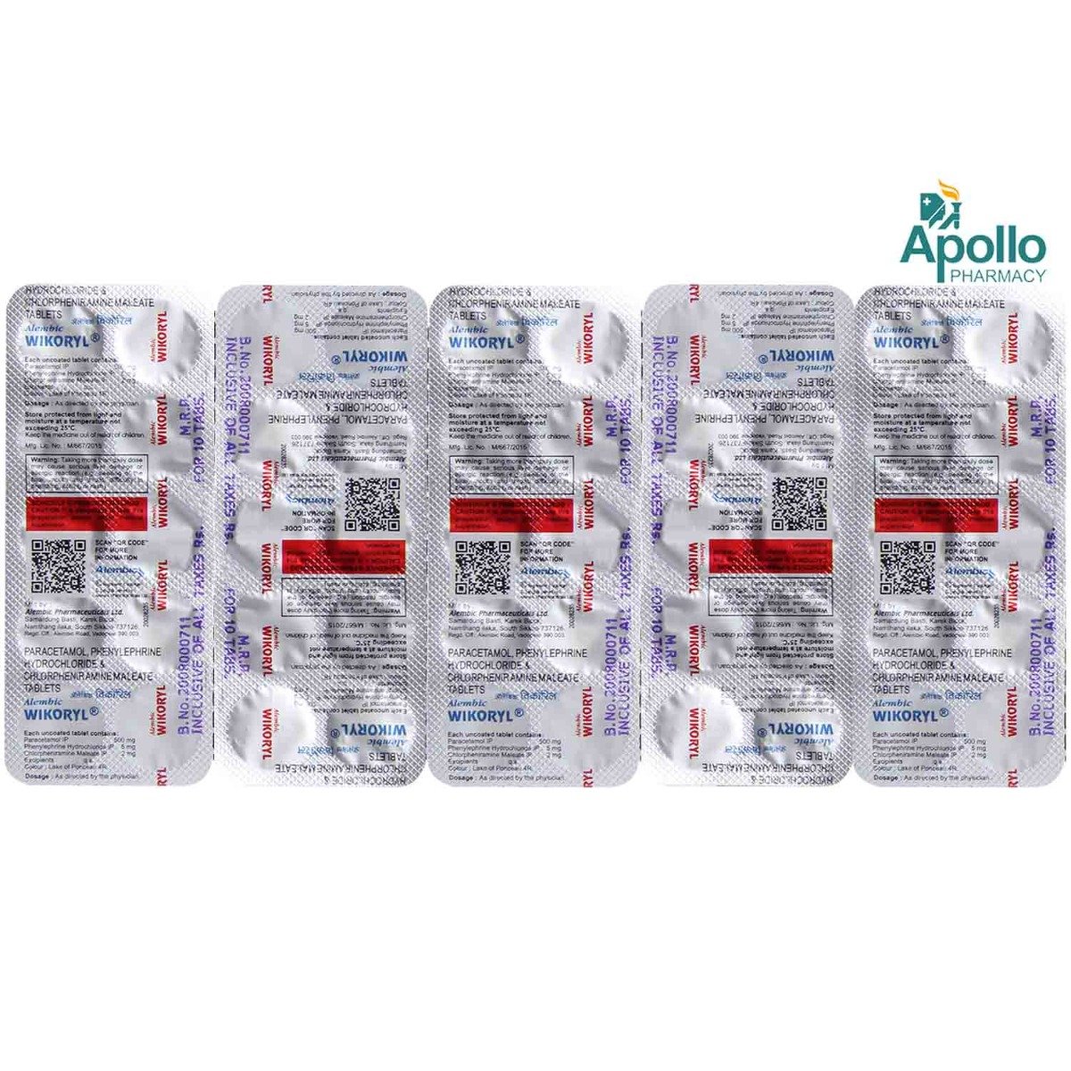 Wikoryl Tablet 10's, Pack of 10 Wikoryl Tablet 10's, Pack of 10
