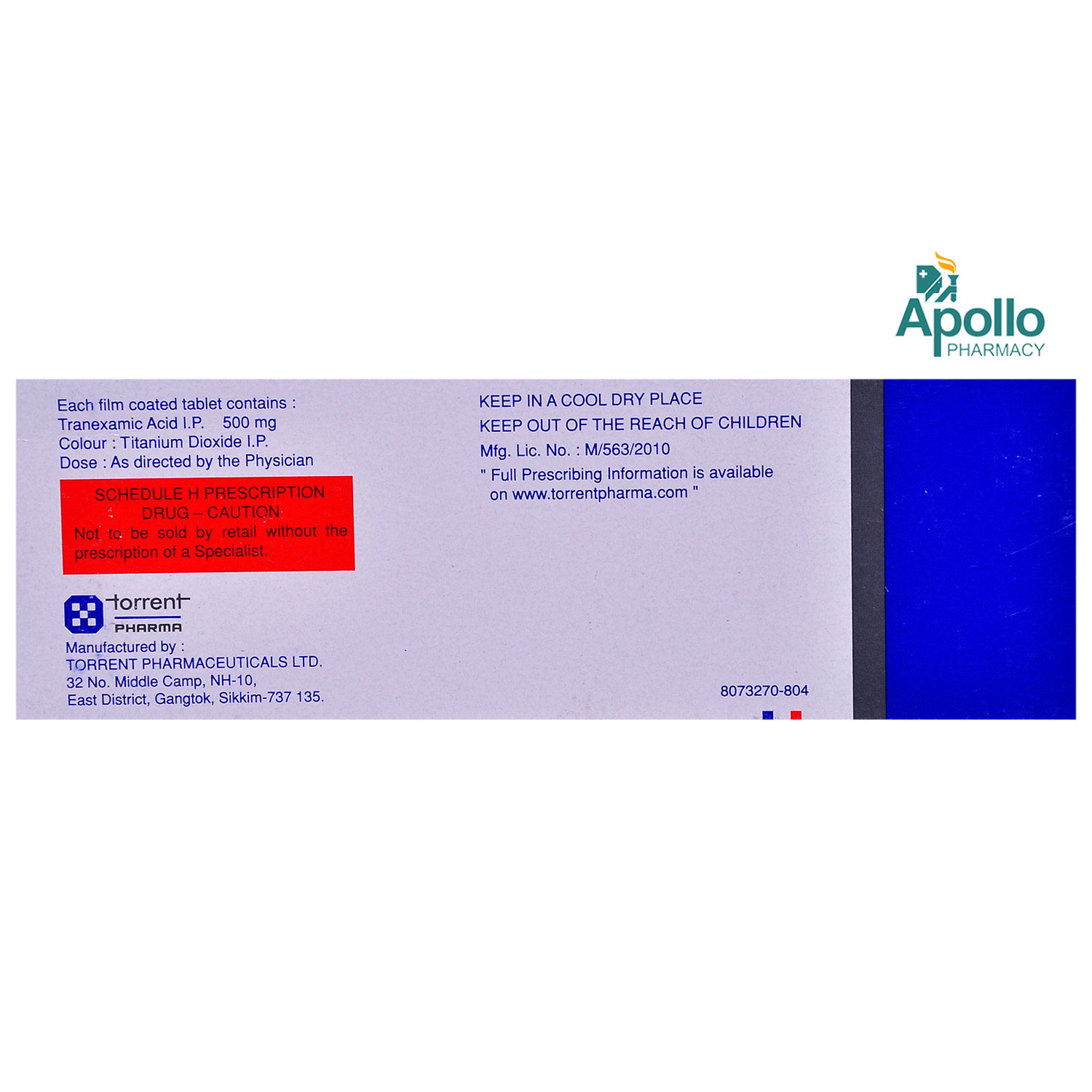 Xamic 500 Tablet 10's, Pack of 10 TABLETS Xamic 500 Tablet 10's, Pack of 10 TABLETS