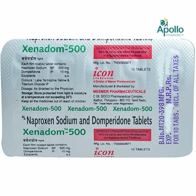 Xenadom 500 Tablet 10's, Pack of 10 TABLETS