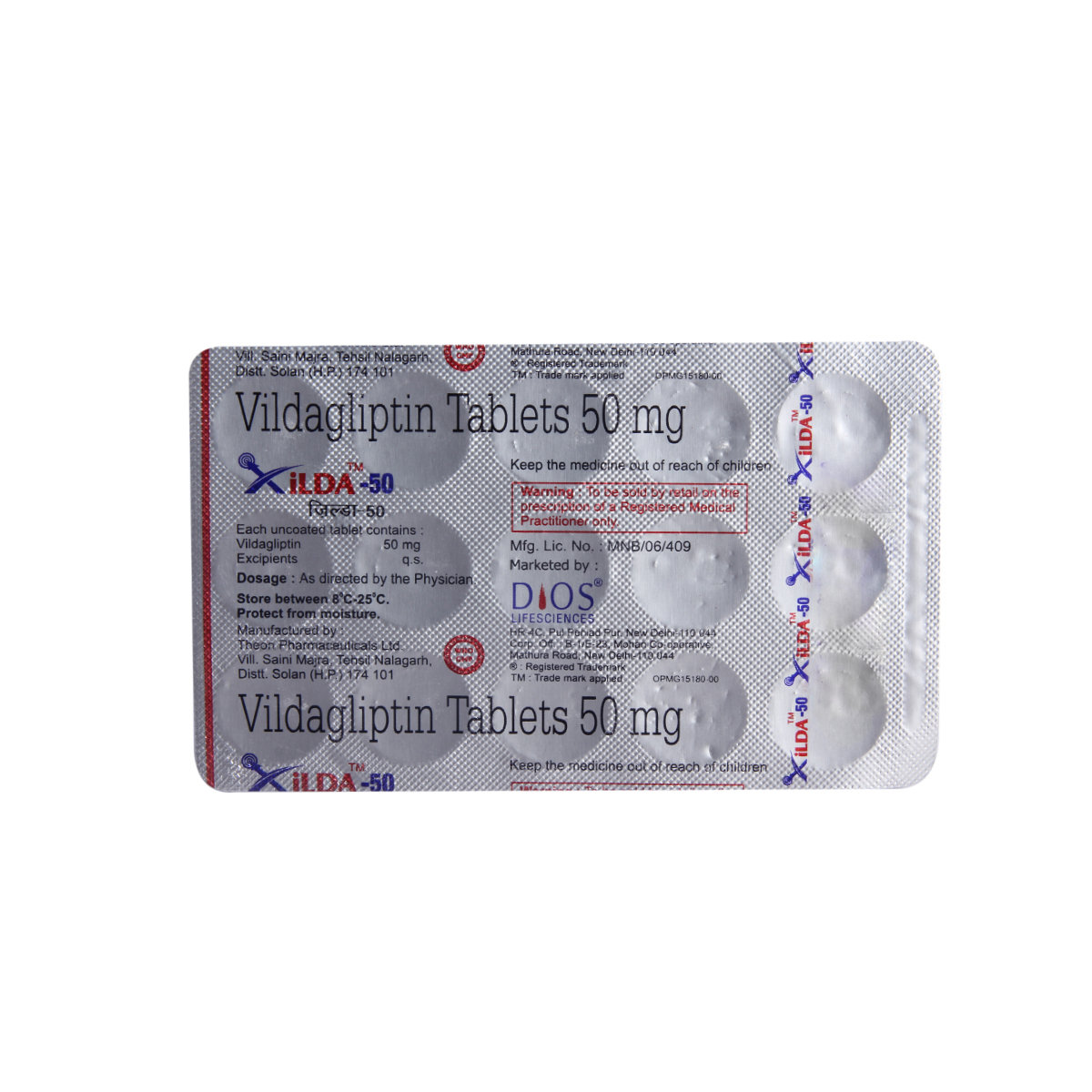 Xilda-50mg Tablet 15's, Pack of 15 TabletS Xilda-50mg Tablet 15's, Pack of 15 TabletS