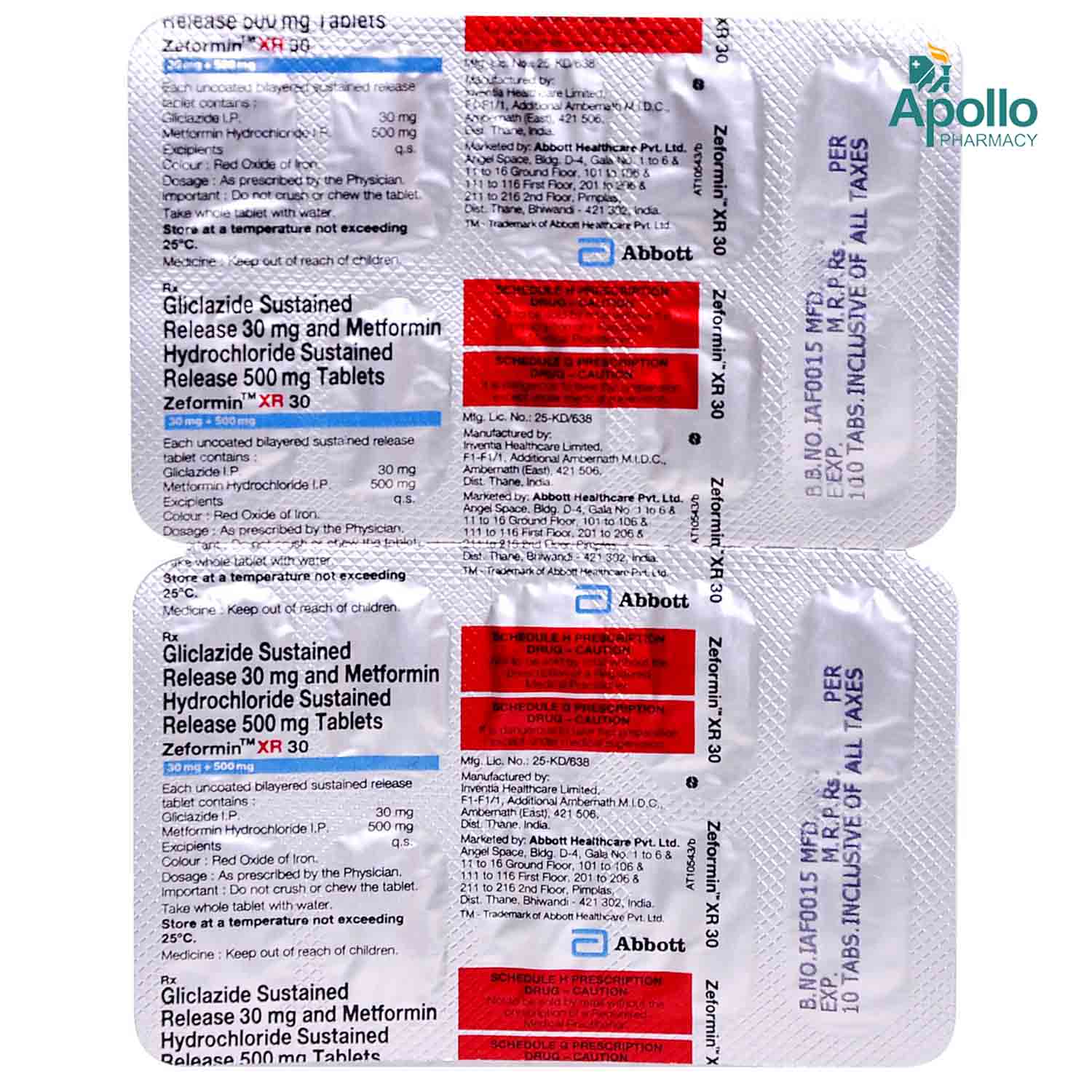 Zeformin XR 30 Tablet 10's, Pack of 10 TABLETS Zeformin XR 30 Tablet 10's, Pack of 10 TABLETS