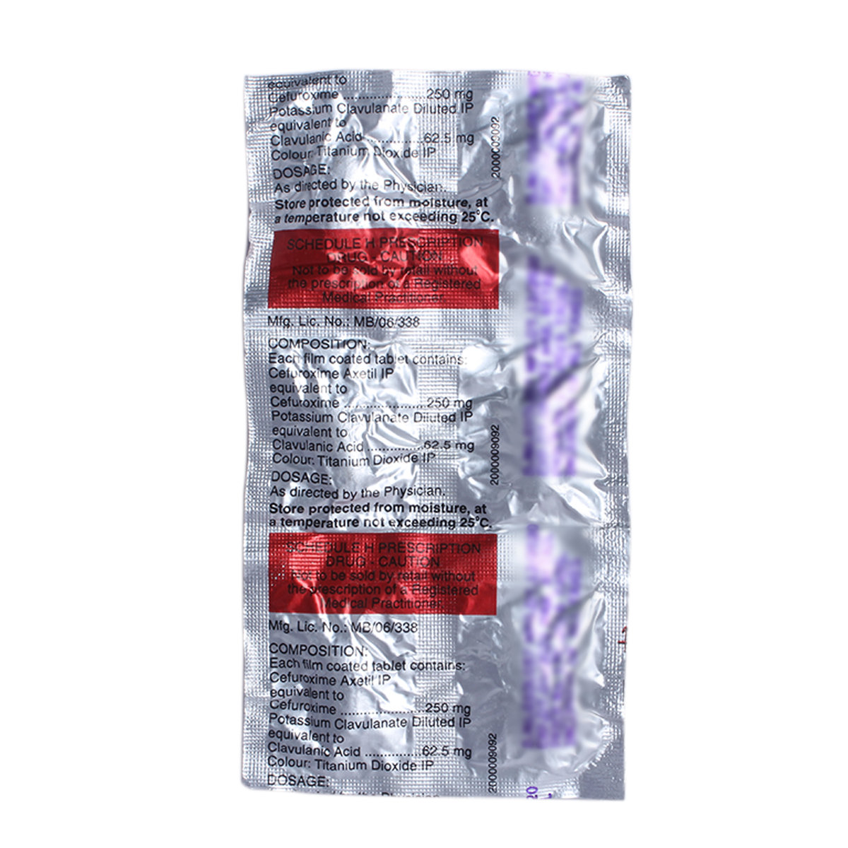 ZEFU CV 250MG TABLET, 6's, Pack of 6 TabletS ZEFU CV 250MG TABLET, 6's, Pack of 6 TabletS