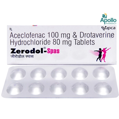 Zerodol-Spas Tablet 10's, Pack of 10 TABLETS