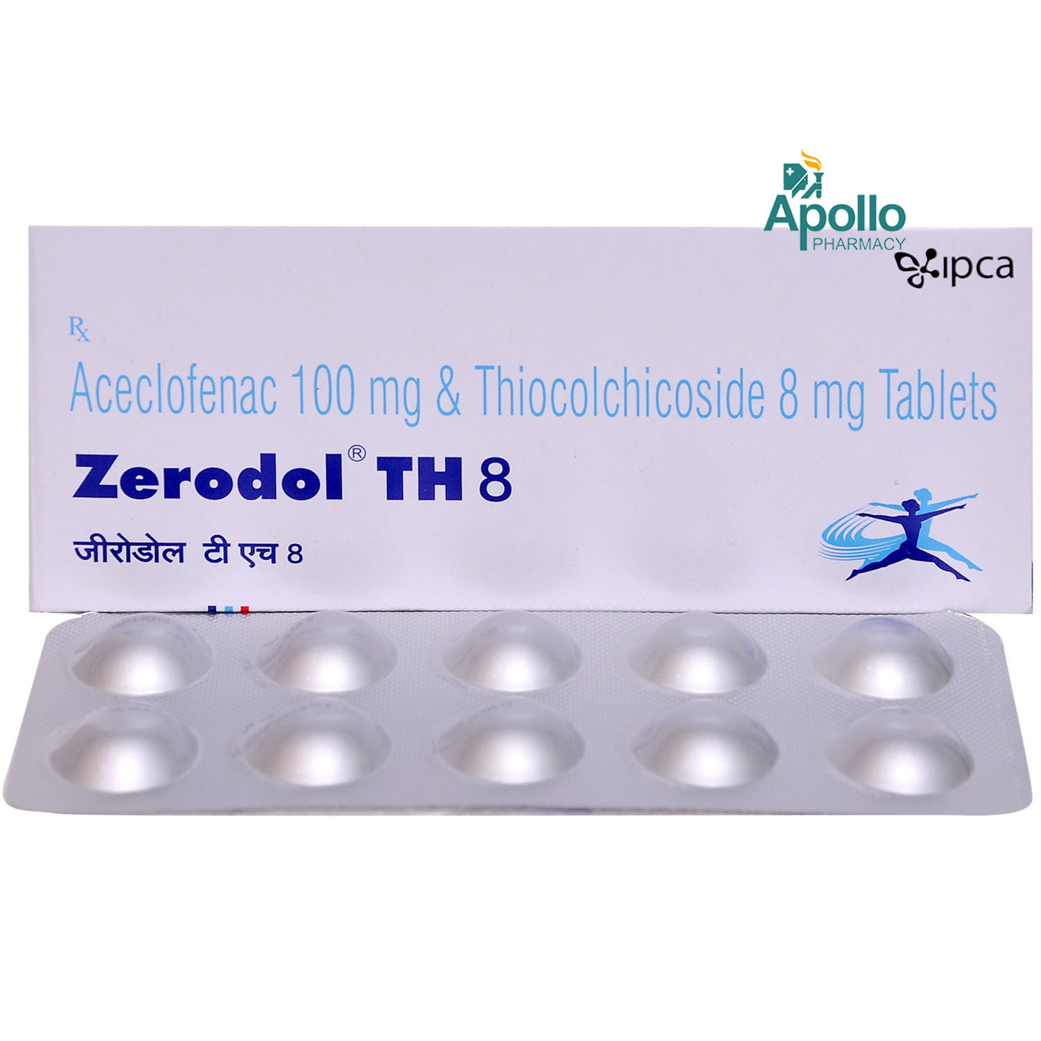 Zerodol TH 8 Tablet 10's, Pack of 10 Zerodol TH 8 Tablet 10's, Pack of 10