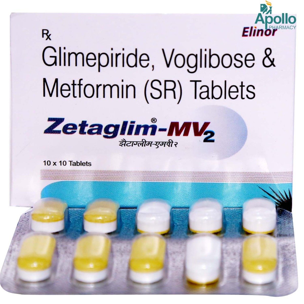 Zetaglim-MV 2 Tablet 10's, Pack of 10 TABLETS Zetaglim-MV 2 Tablet 10's, Pack of 10 TABLETS