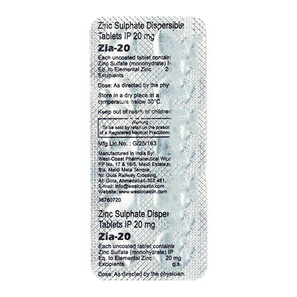 Zia-20 Tablet 10's, Pack of 10 Zia-20 Tablet 10's, Pack of 10